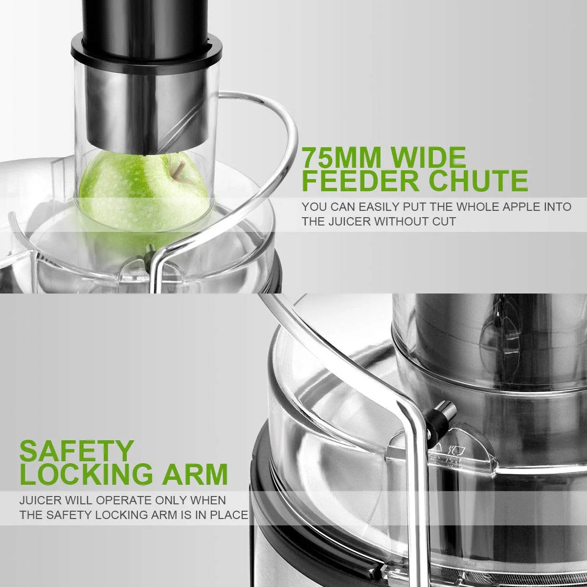 2 Speed Electric Juice Press, Fruit And Vegetable, Silver - Image 10