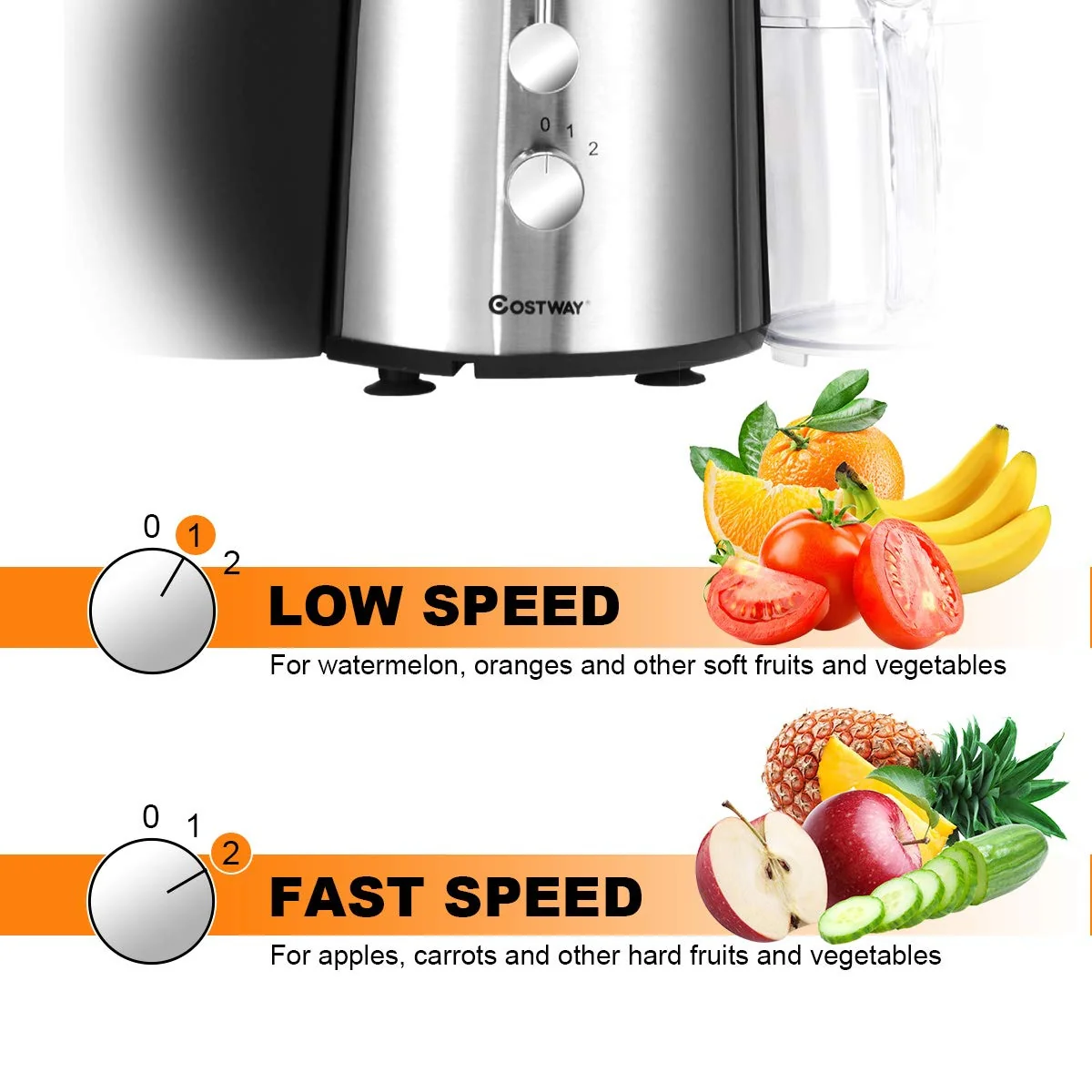 2 Speed Electric Juice Press, Fruit And Vegetable, Silver - Image 4
