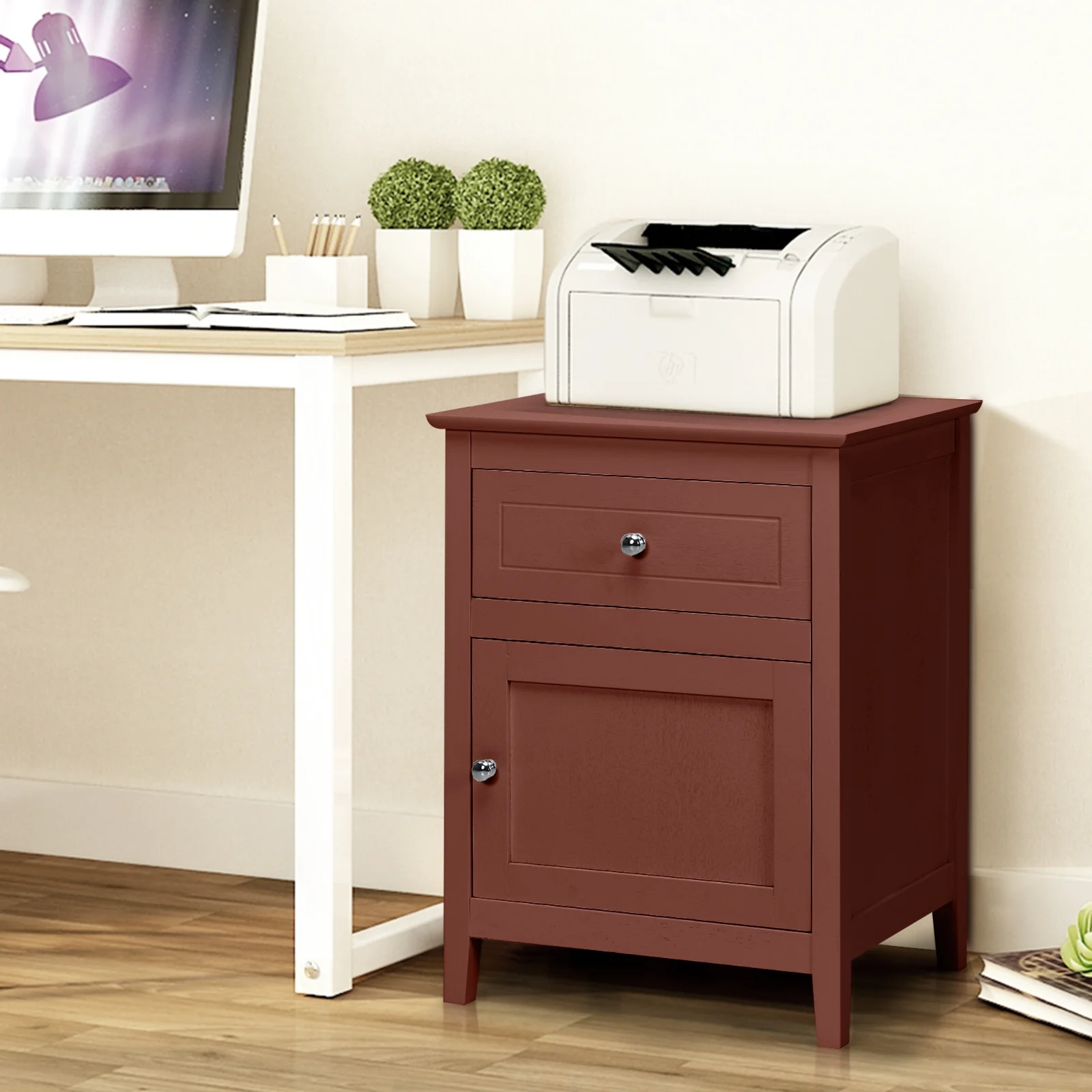2-Tier Accent Table, Walnut - Image 8