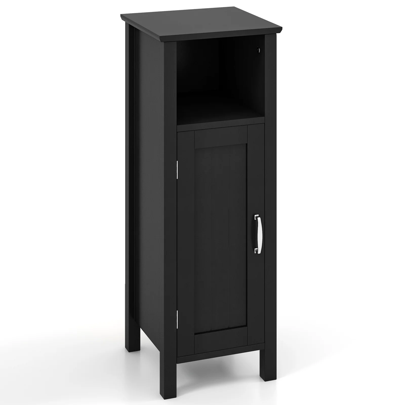 2-Tier Bathroom Storage Cabinet, Black - Image 5