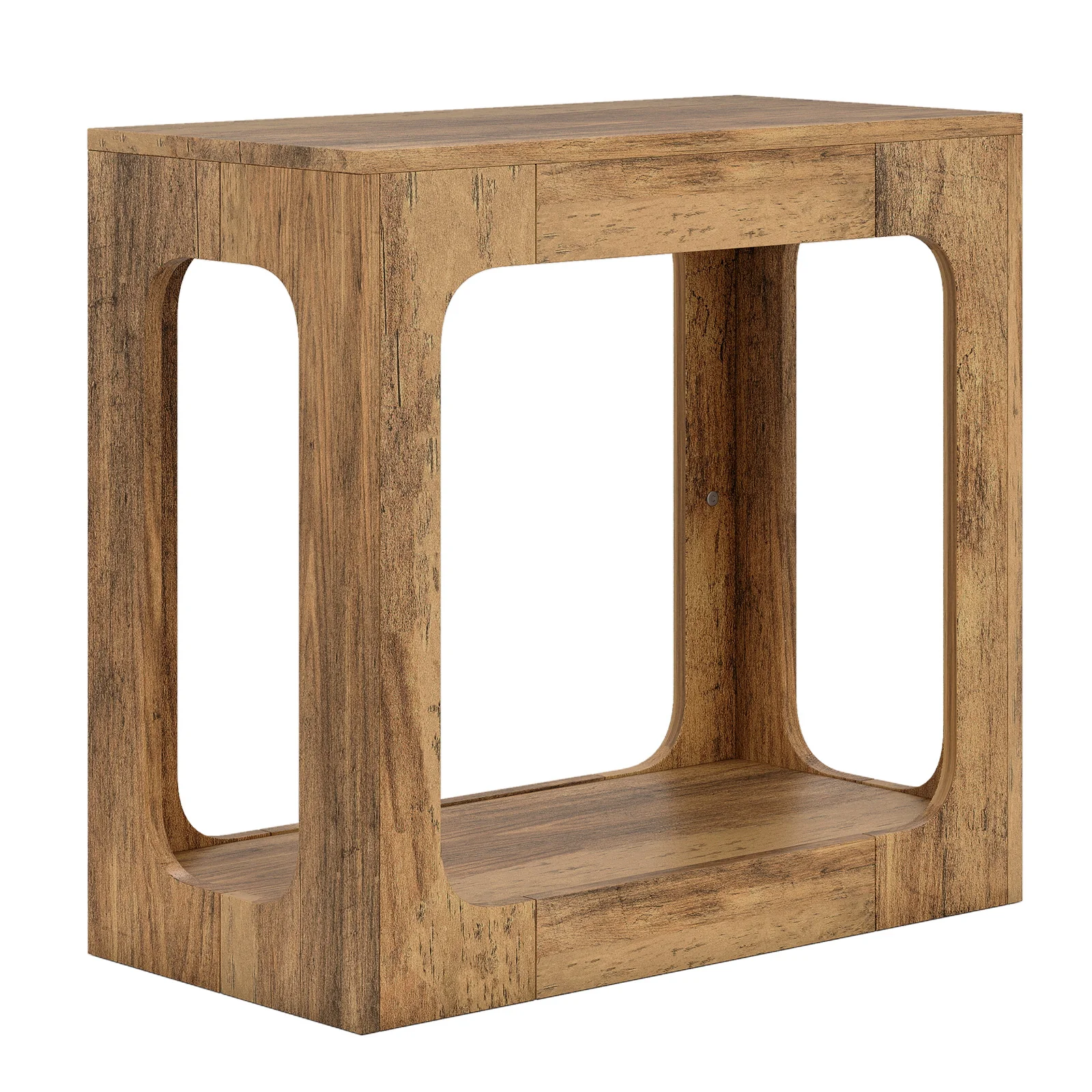 2-Tier End Table With Storage Shelf, Oak - Image 4