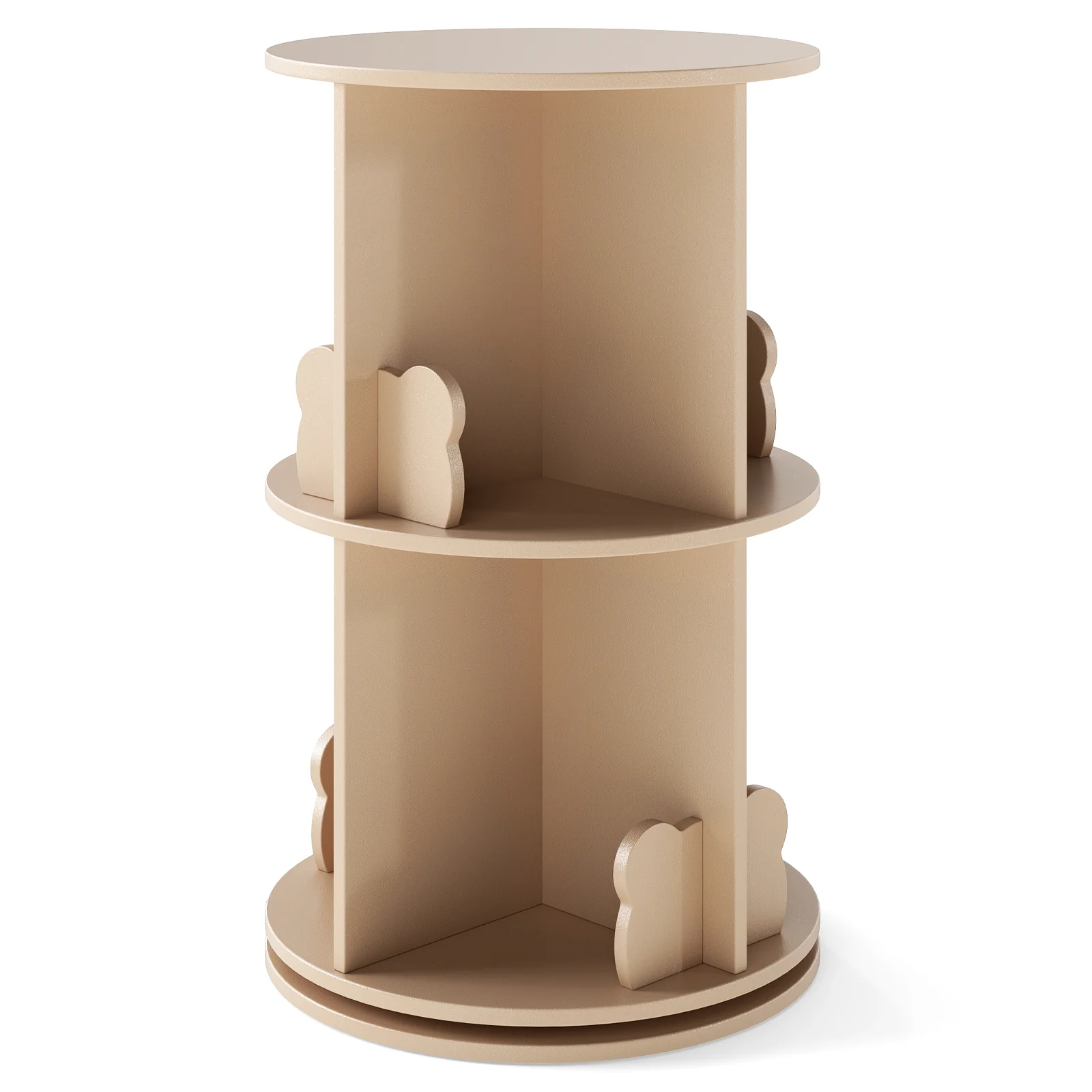 2 Tier Kids Rotating Bookshelf, Coffee
