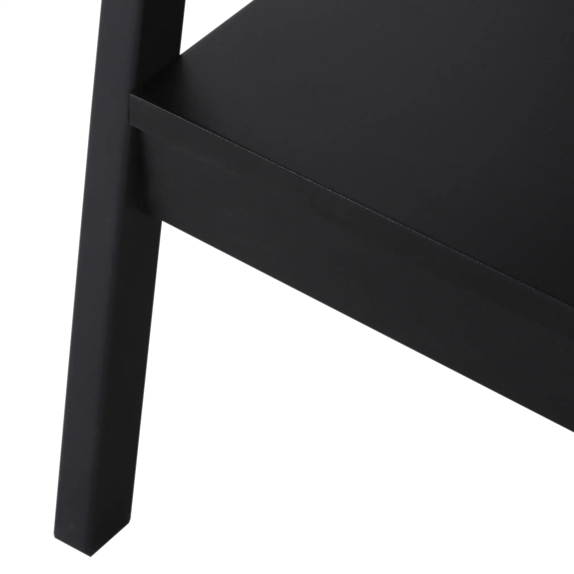 2-Tier Ladder Shelf Bookcase, Multi-Use Display Rack, Black - Image 9