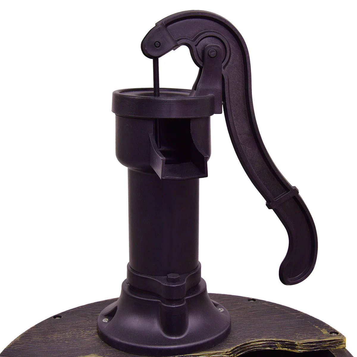 2 Tier Outdoor Barrel Waterfall Fountain With Pump, Bronze - Image 10