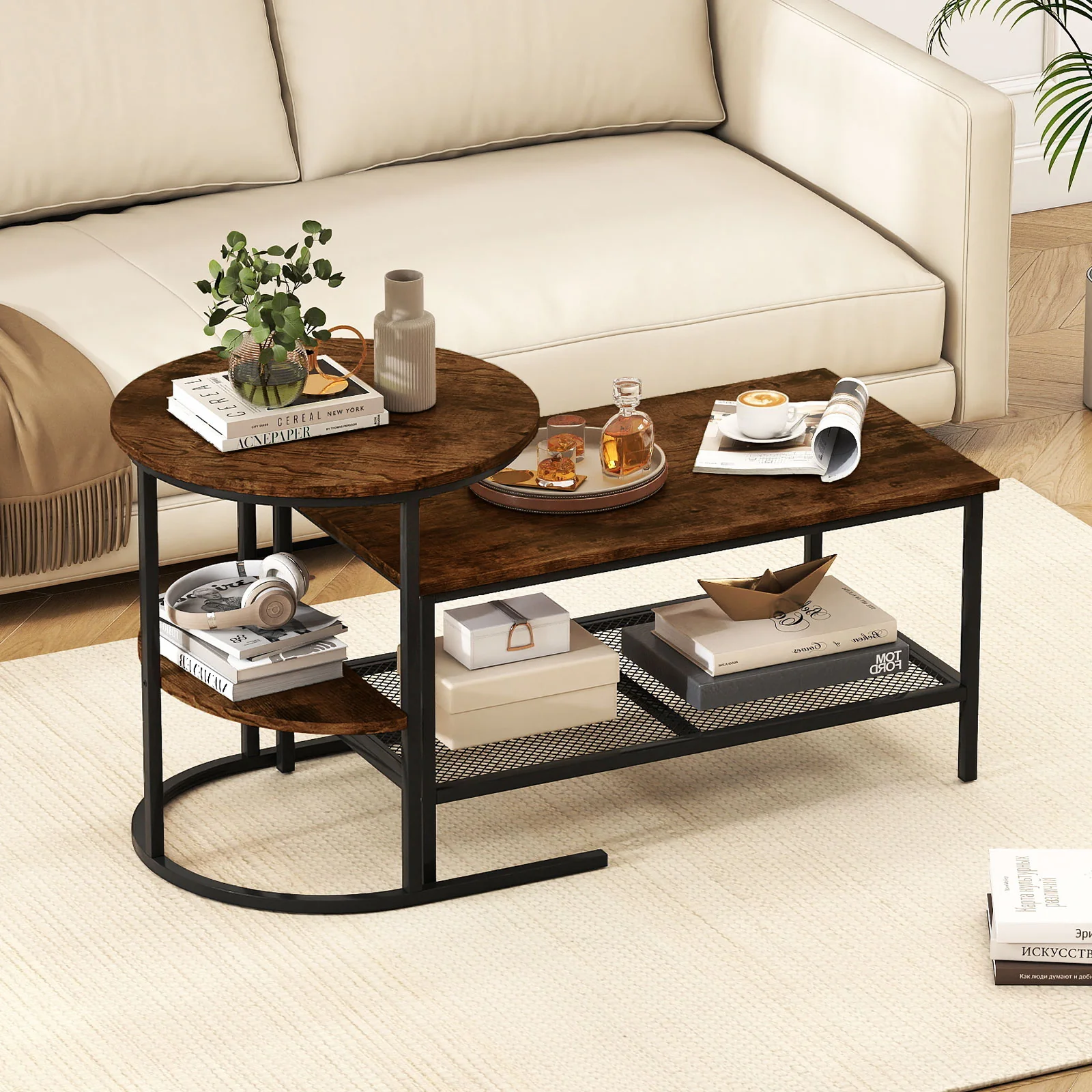2-Tier Rectangle Coffee & End Table - Image 2