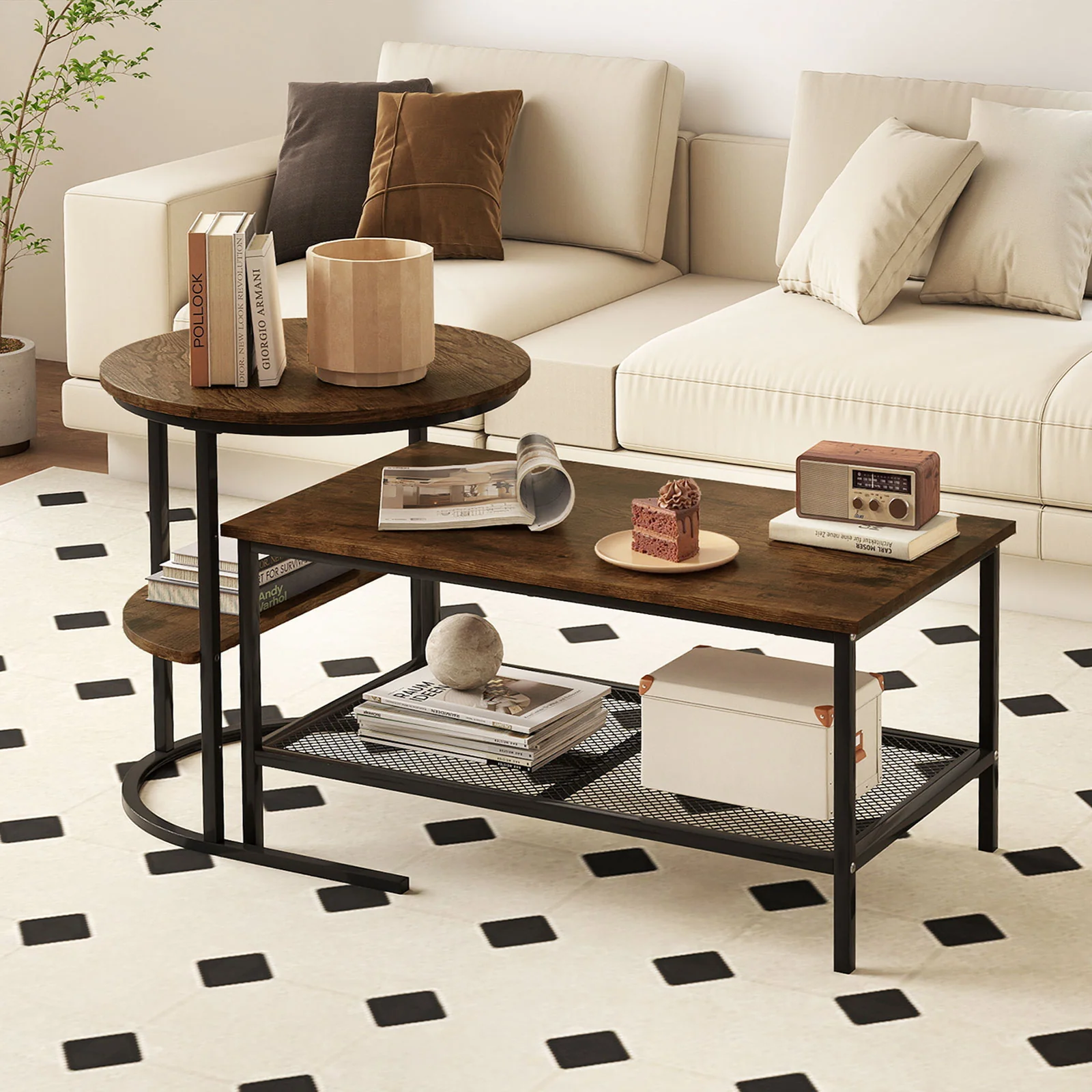 2-Tier Rectangle Coffee & End Table - Image 3
