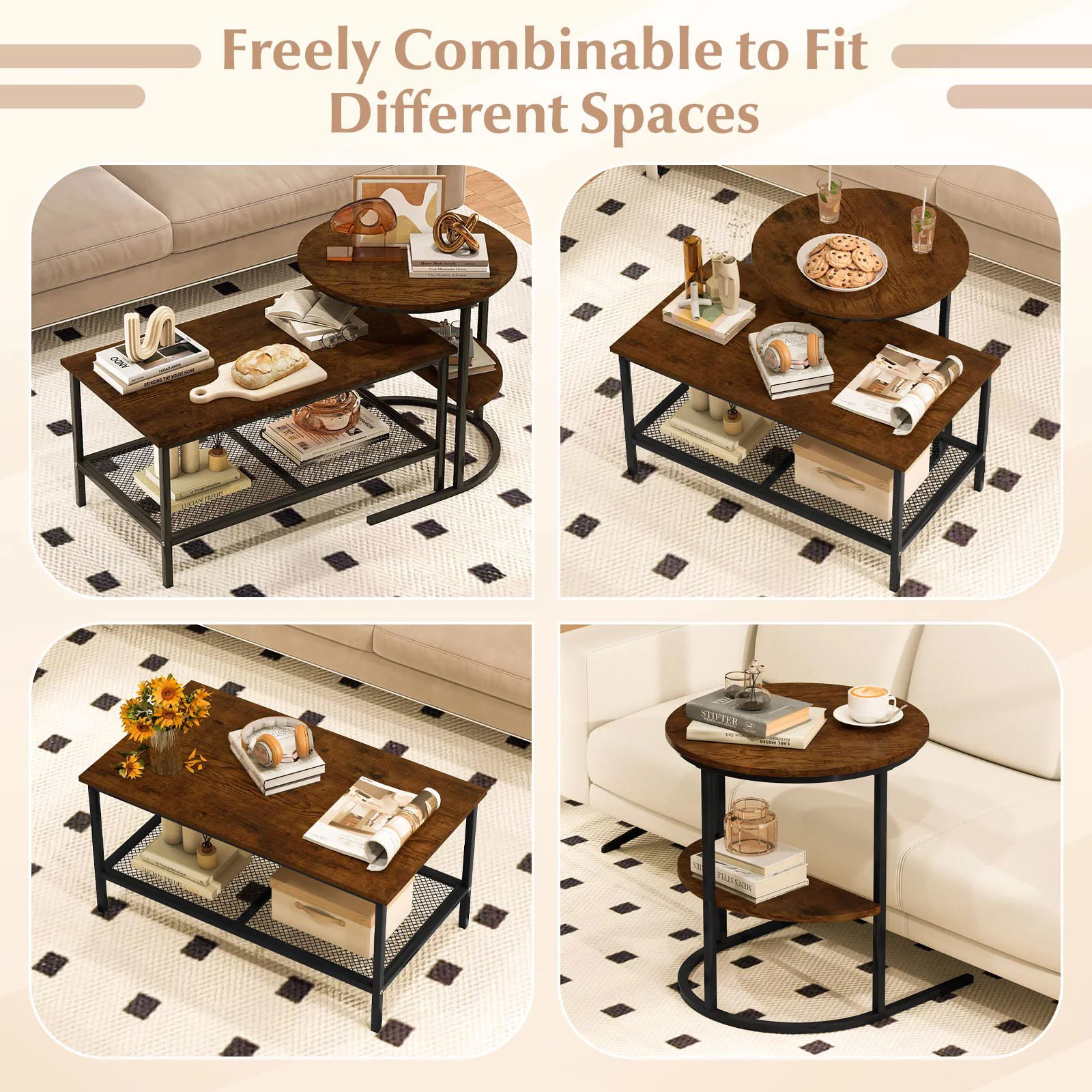 2-Tier Rectangle Coffee & End Table - Image 9