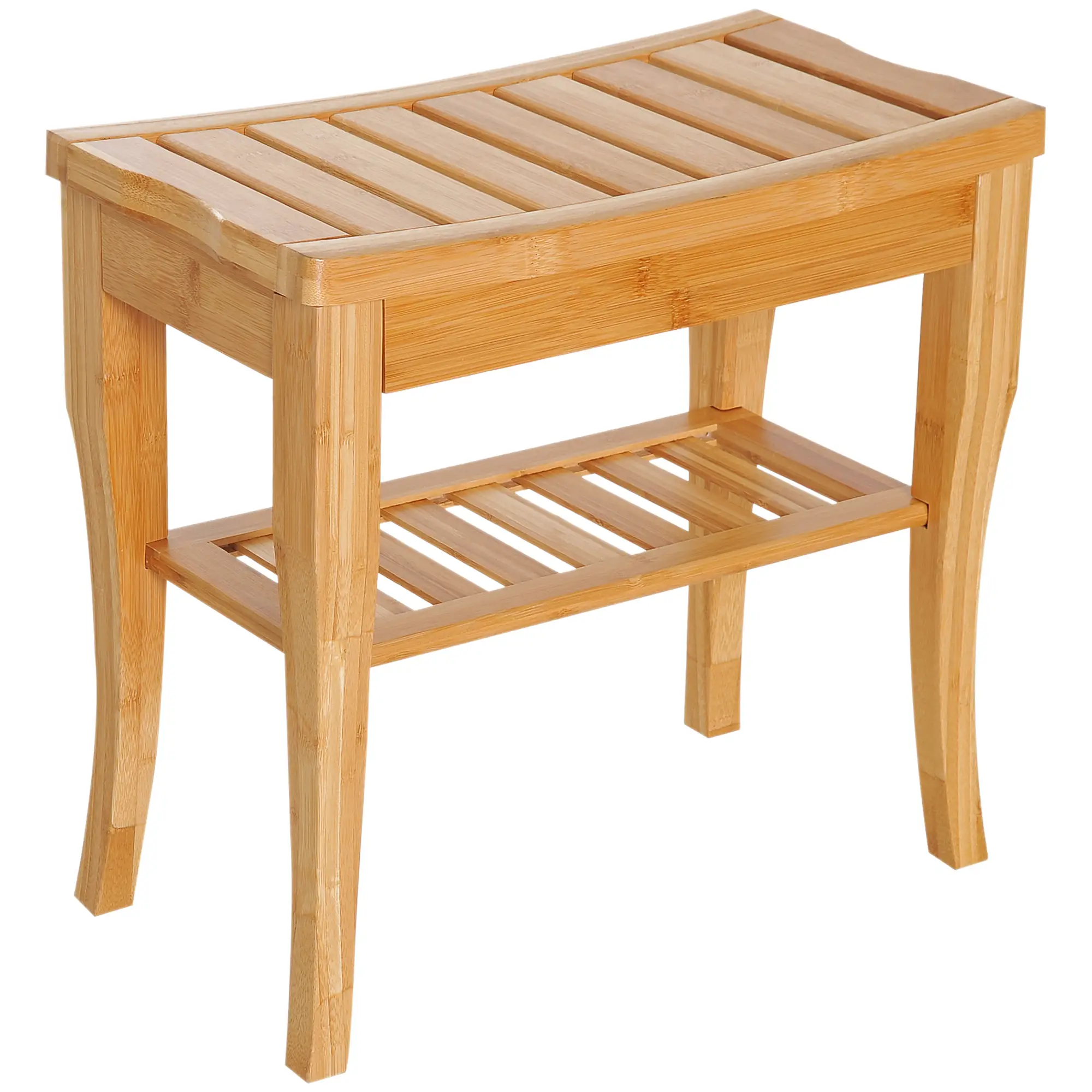 20" Bamboo Shower Bench, Bathroom Stool, Spa Bath Seat