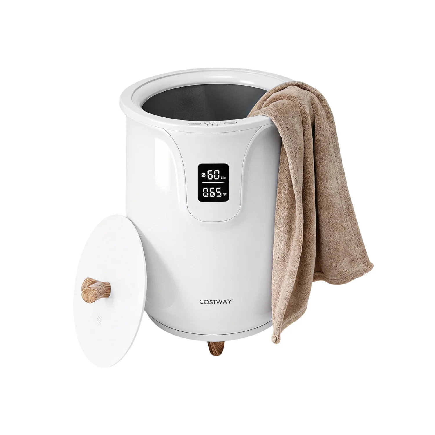20 L Large Blanket And Towel Warmer, 3 Heat Levels, White - Image 4