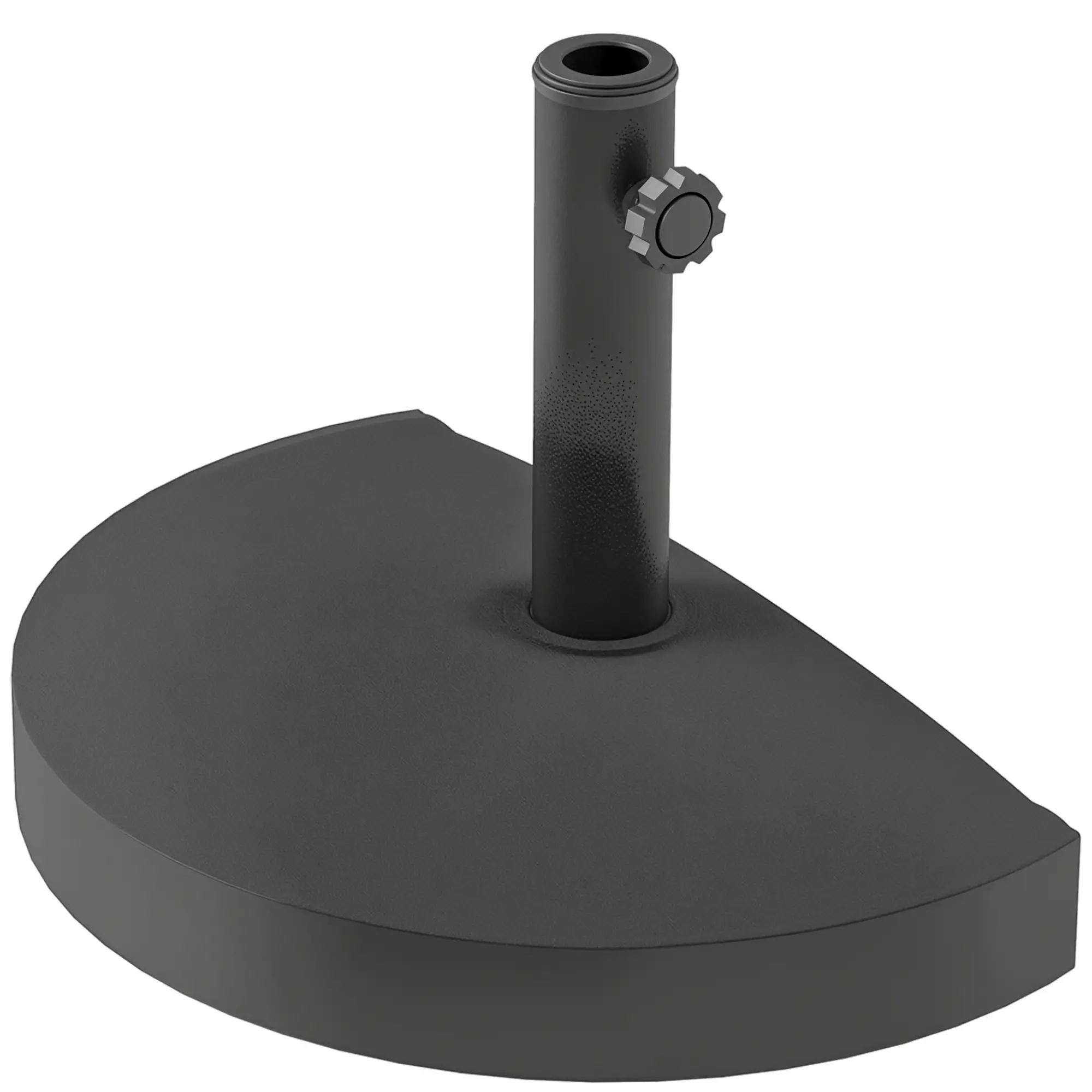 20 lbs Resin Half Parasol Base, Outdoor Umbrella Stand, Black - Image 11