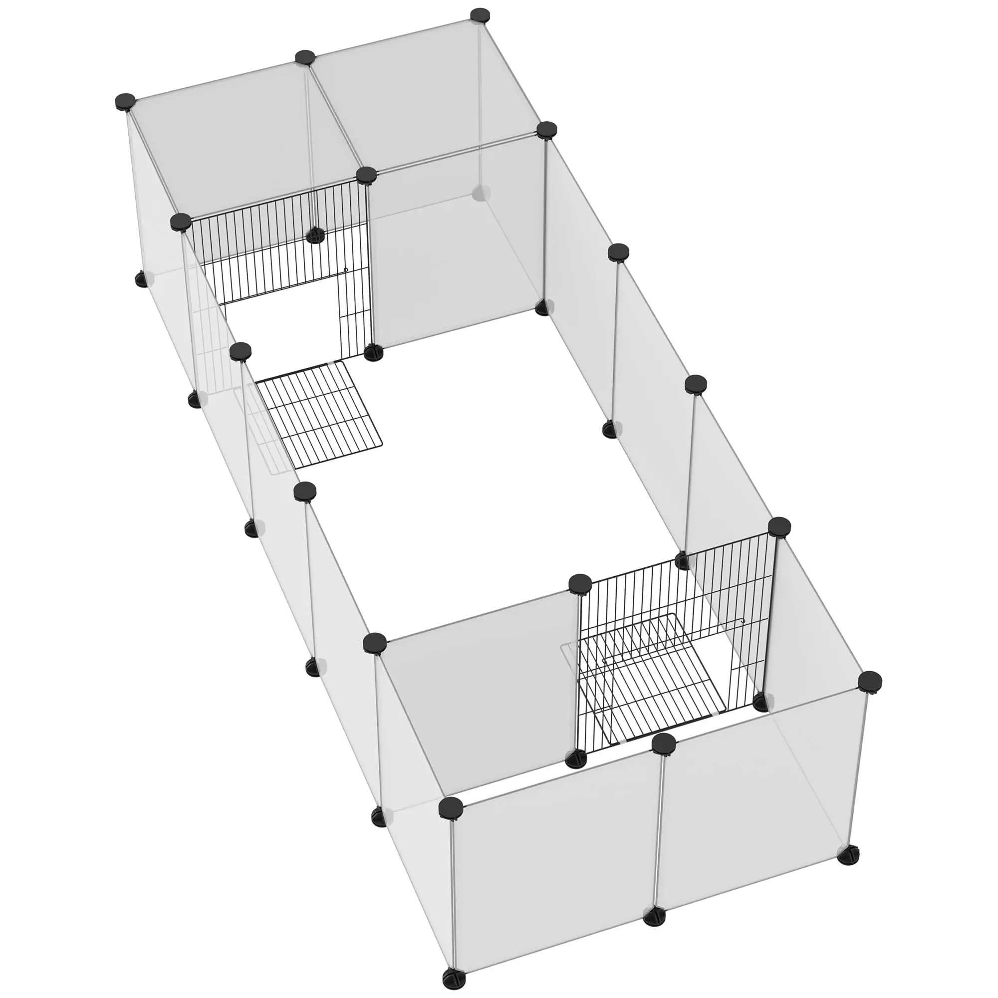 20 Panels DIY Small Animal Cage, With Door, Top Cover, White - Image 10