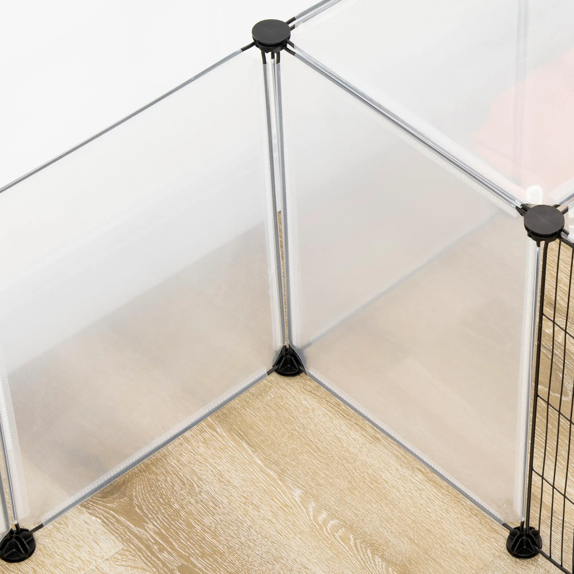 20 Panels DIY Small Animal Cage, With Door, Top Cover, White - Image 9