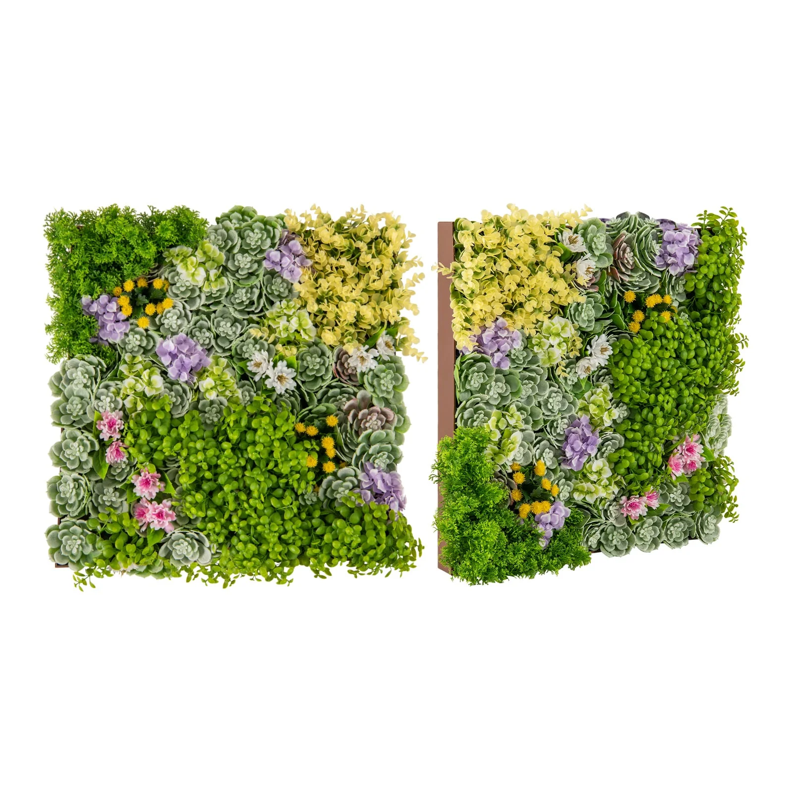 20" x 20" 3D Hanging Succulents, Mixed Faux Plants, Green - Image 5