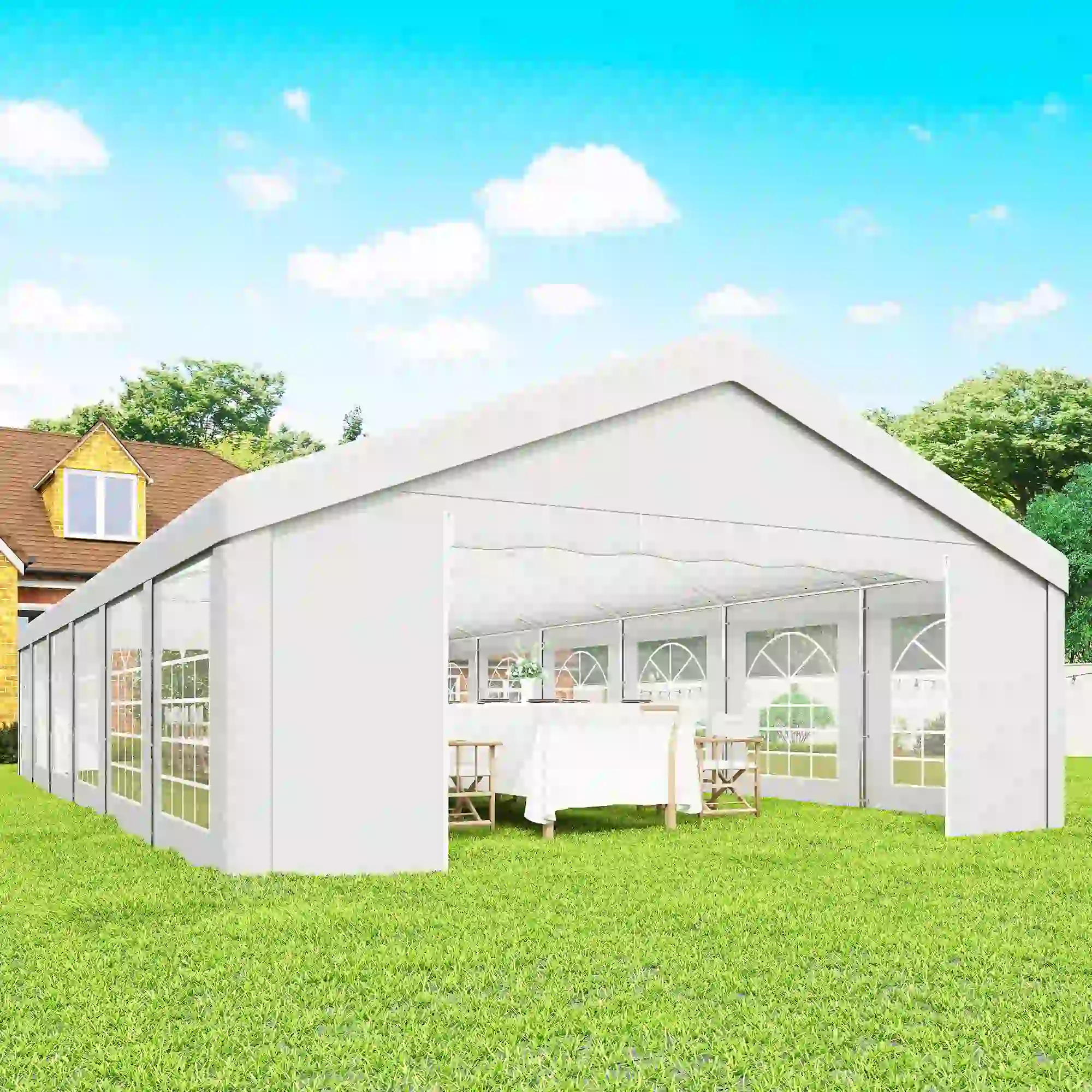 20' x 40' Party Tent, Outdoor Canopy With 12 Removable Windows - Image 10