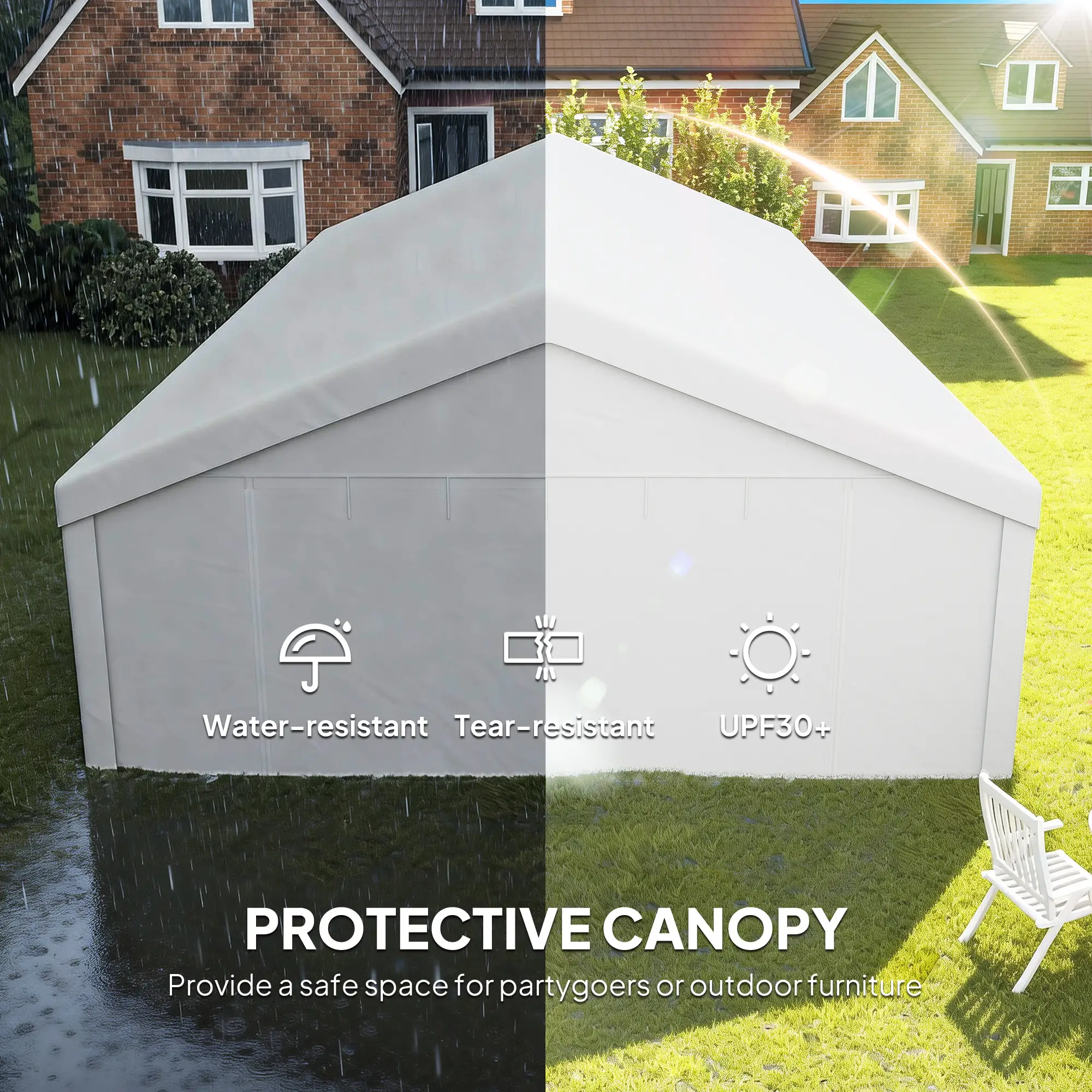 20' x 40' Party Tent, Outdoor Canopy With 12 Removable Windows - Image 7
