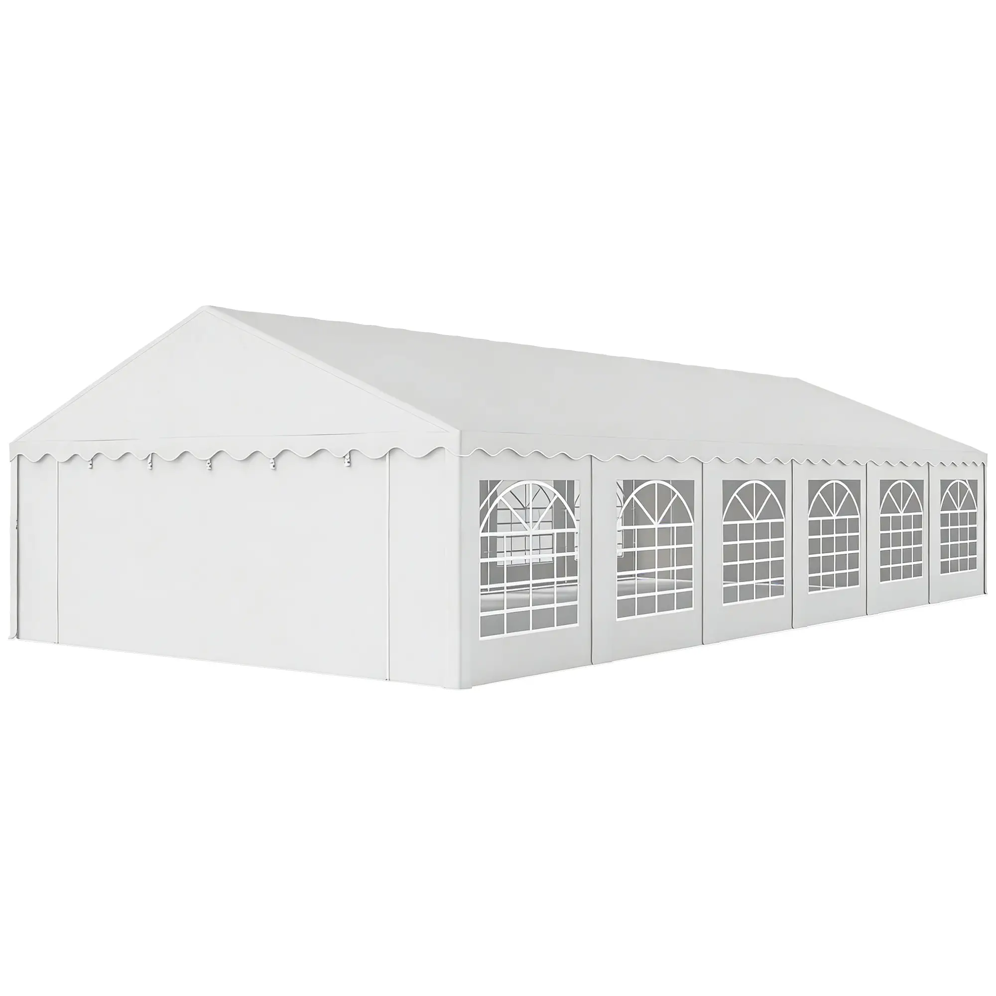 20' x 40' Party Tent, Removable Sidewalls, 12 Windows, White