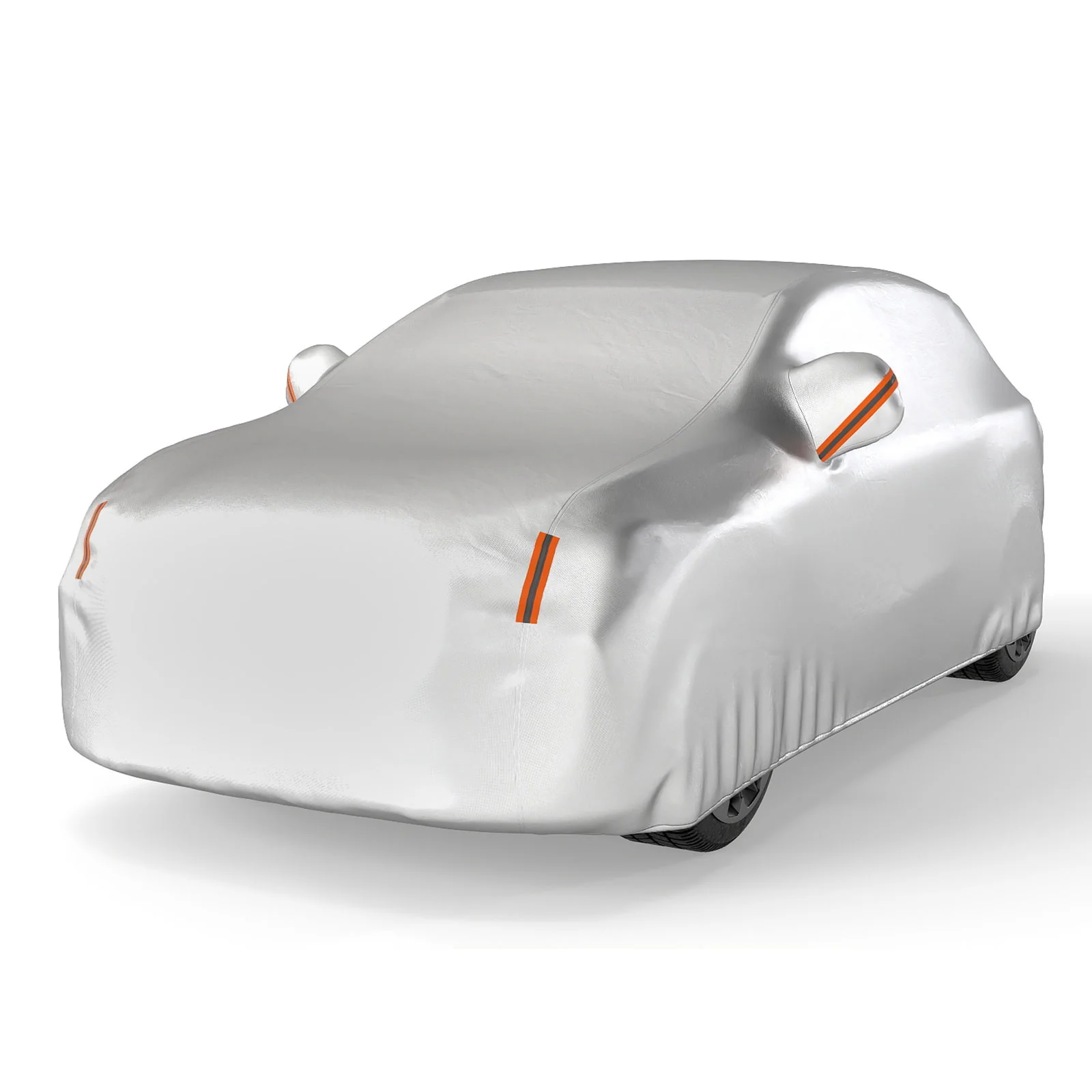 200 Inch Car Cover, Rain Sun UV Protection, Silver - Image 4