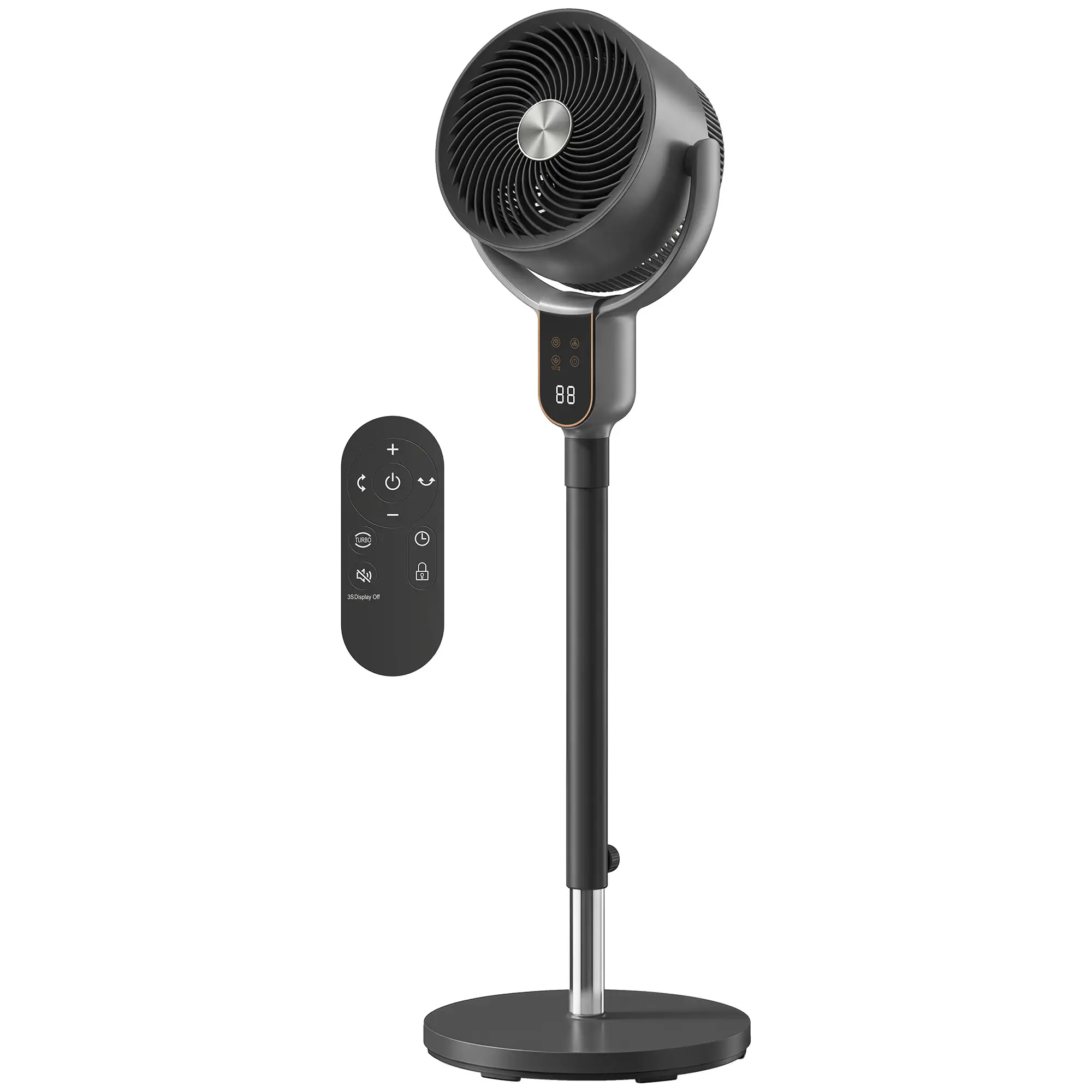 20dB Standing Fan for Bedroom, 70°+90° Auto Oscillating Fan with 8 Speeds, Remote Control, 12H Timer, Adjustable Height - Image 11