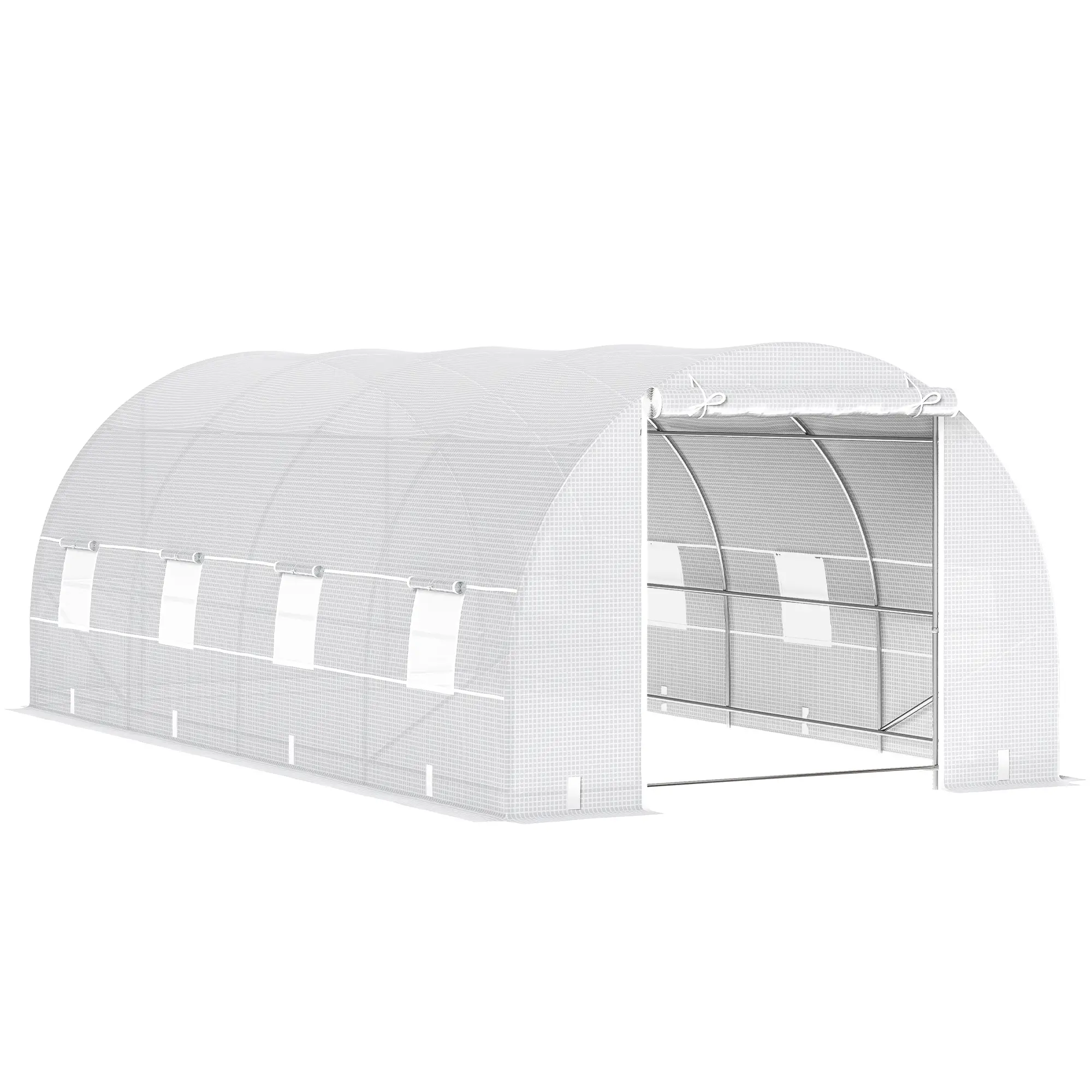 20x10x7ft Heavy Duty Walk-In Greenhouse, Outdoor Plant Grow House, White