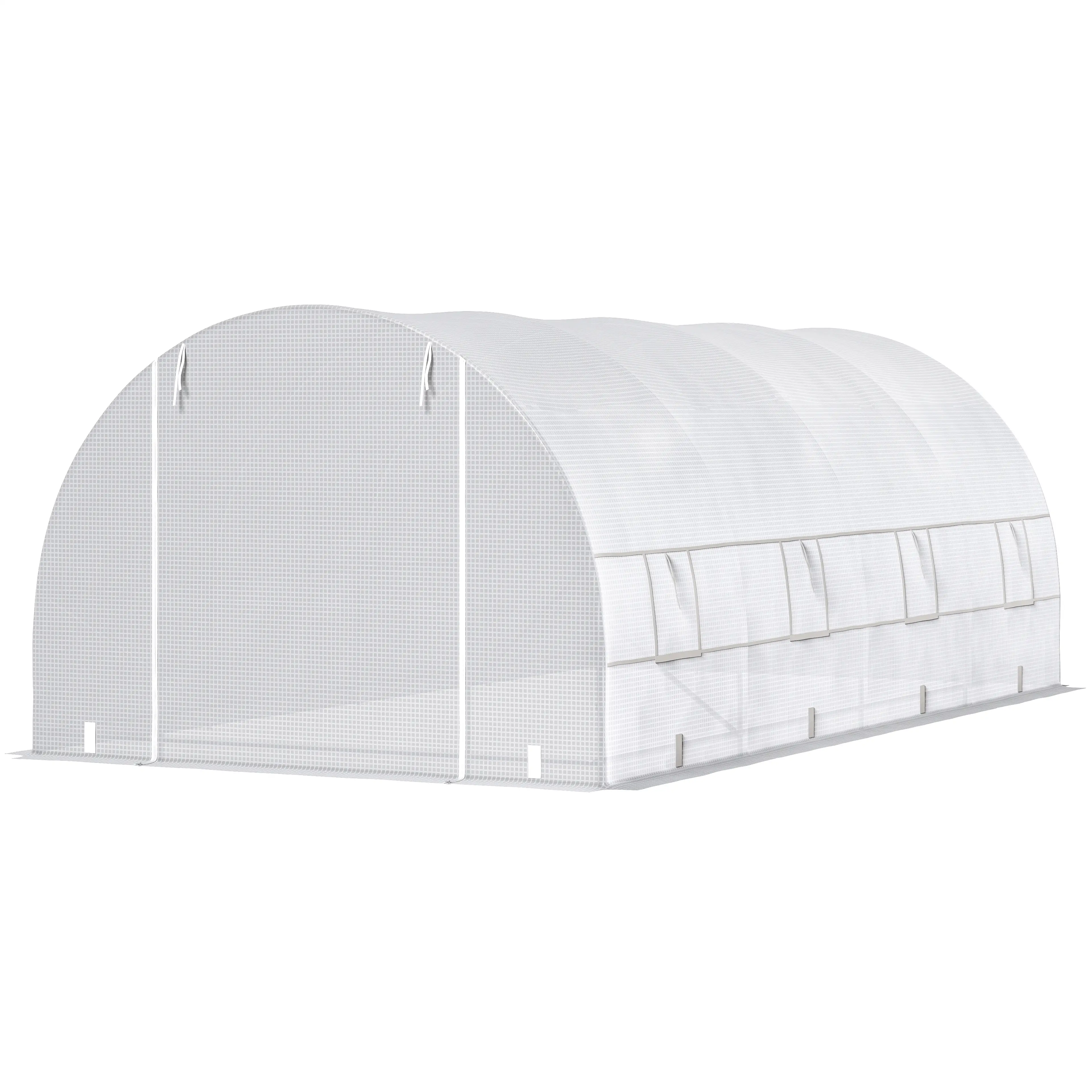 20x10x7ft Heavy Duty Walk-In Greenhouse, Outdoor Plant Grow House, White - Image 11