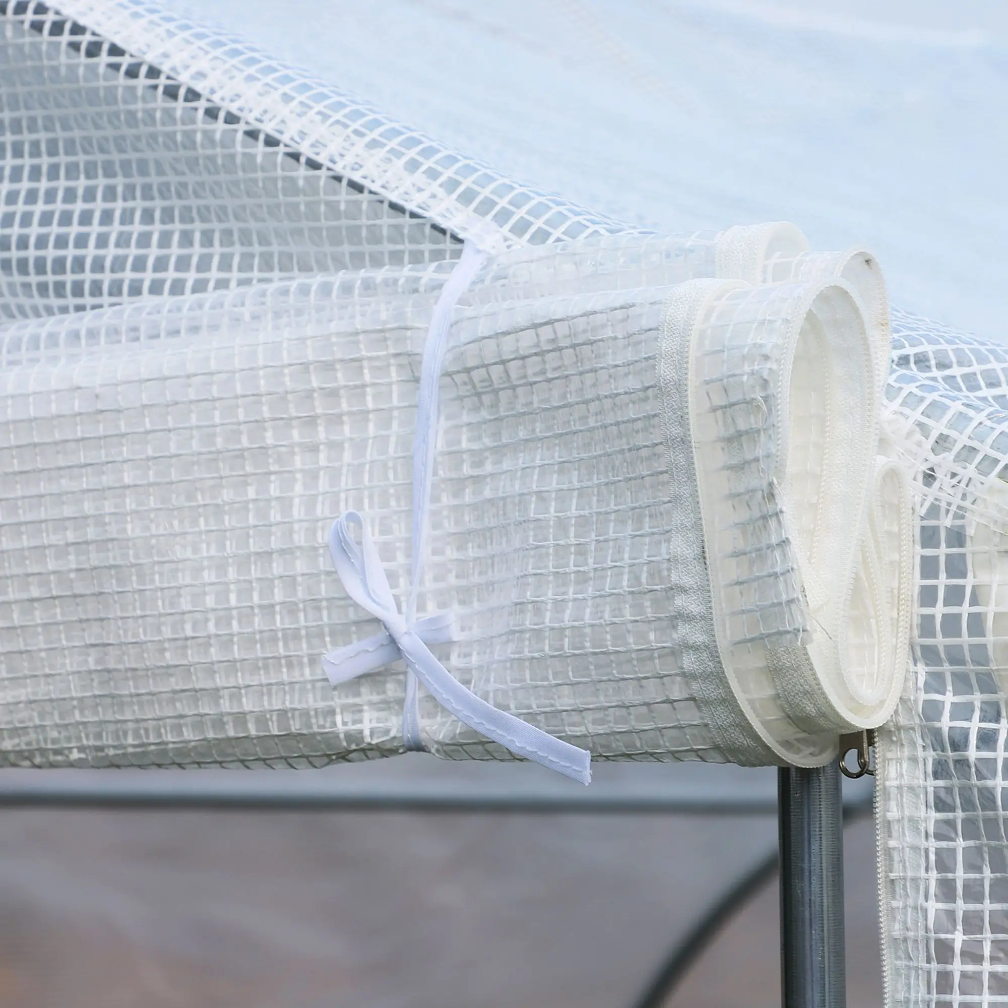 20x10x7ft Walk-In Greenhouse, Plant Growth Tunnel, White - Image 10