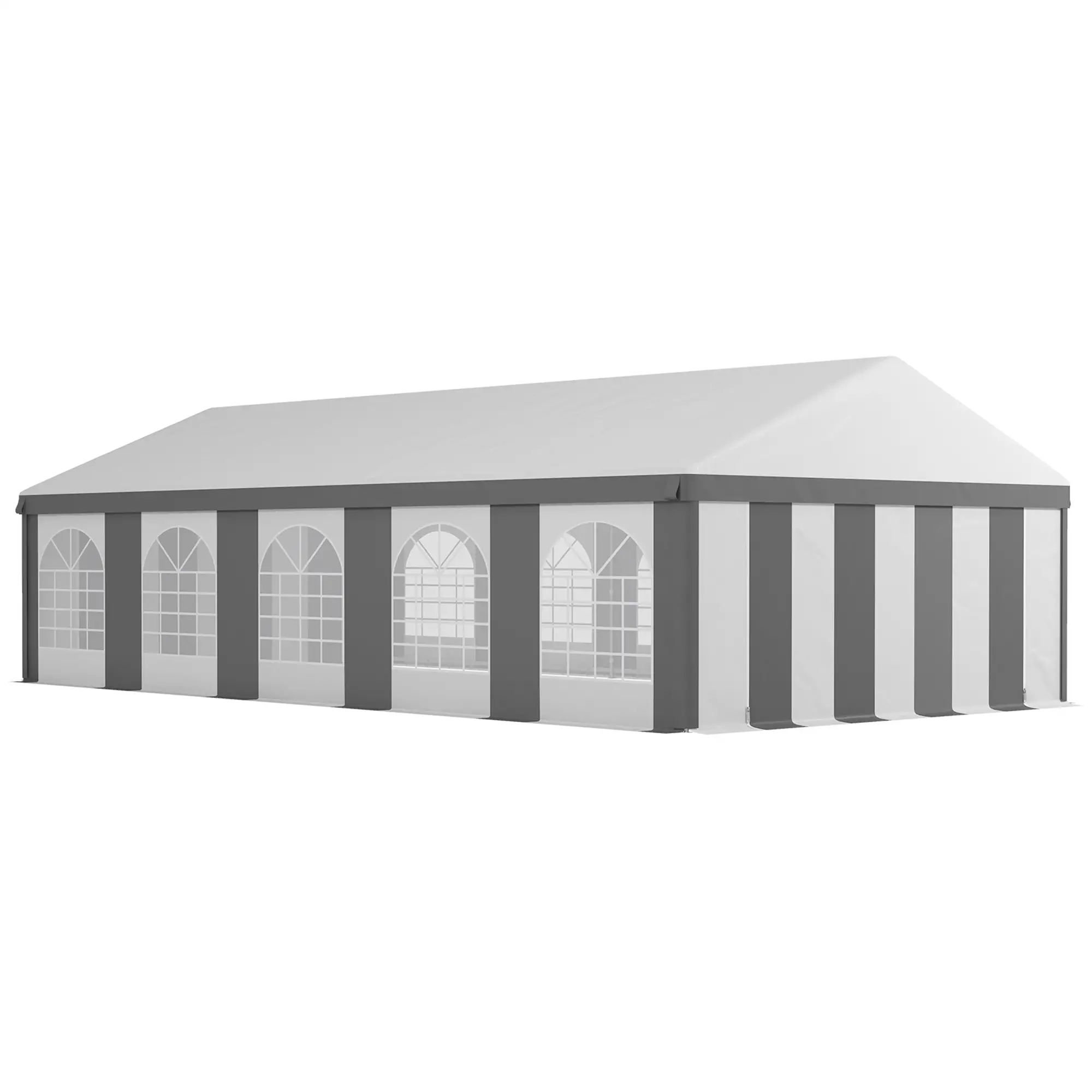 20'x33' Heavy Duty Party Tent, Portable Garage Canopy, Grey