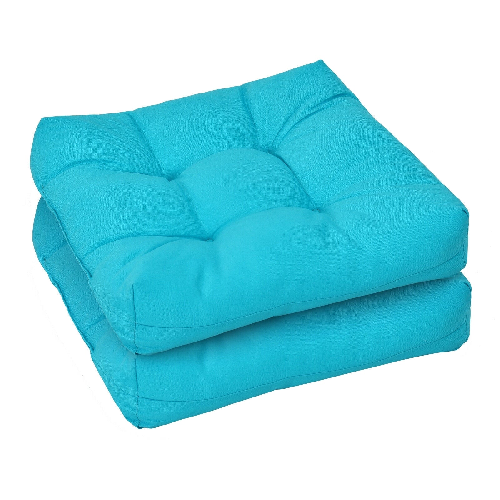 21 Inch x 21 Inch Patio Chair Seat Cushion, Turquoise - Image 4