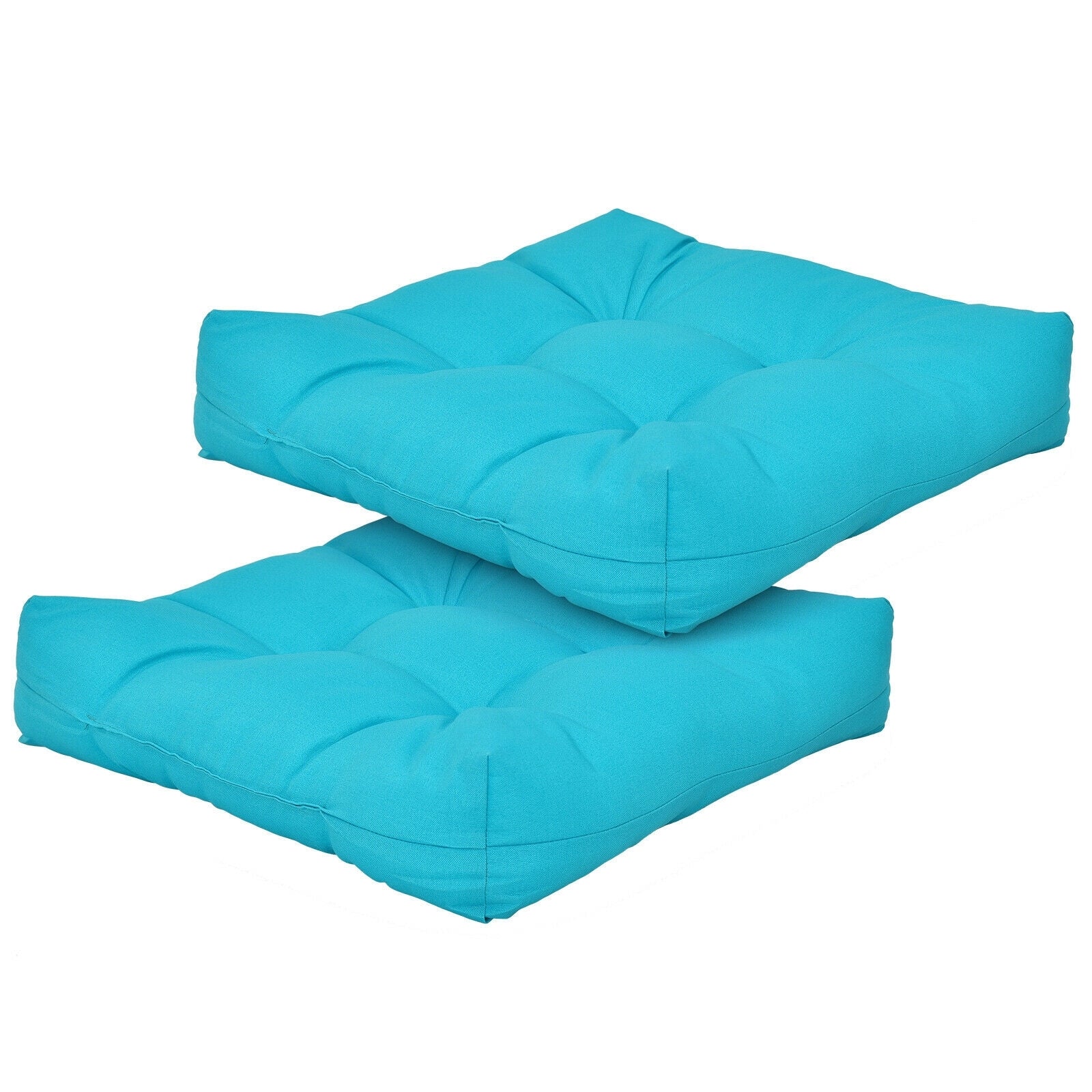 21 Inch x 21 Inch Patio Chair Seat Cushion, Turquoise - Image 9