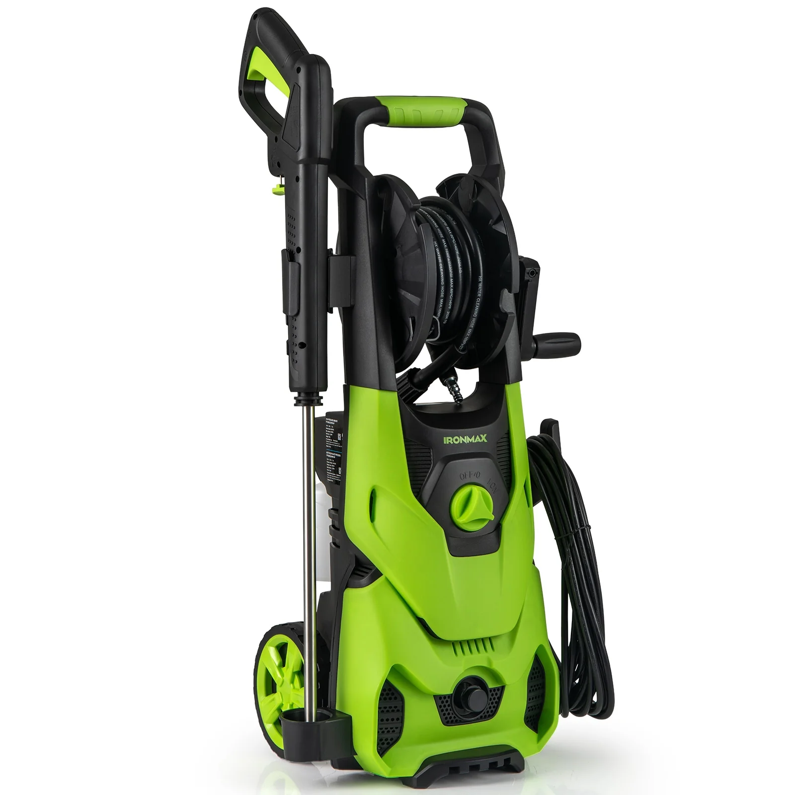 2150 PSI Electric Pressure Washer, 1.2 GPM, 4 Nozzles, Foam Cannon, Green