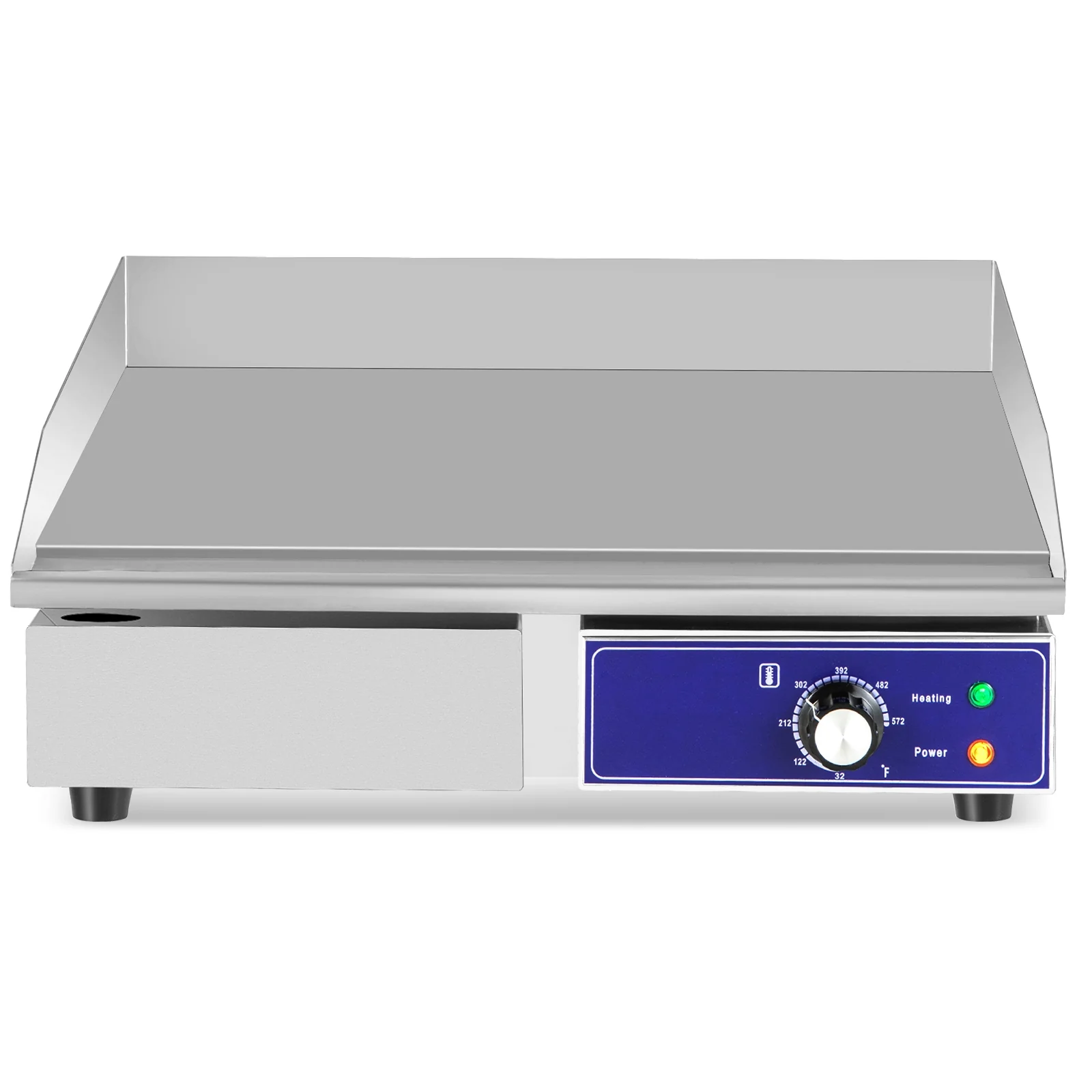 22 Inch Countertop Electric Griddle 2000W 110V Commercial Stainless Steel Grill, Silver - Image 4
