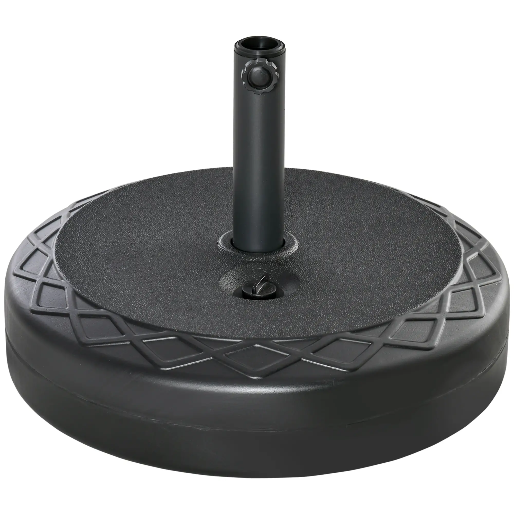 22'' Round Parasol Base, Water Filled, for 1.5''/1.9'', Black - Image 11
