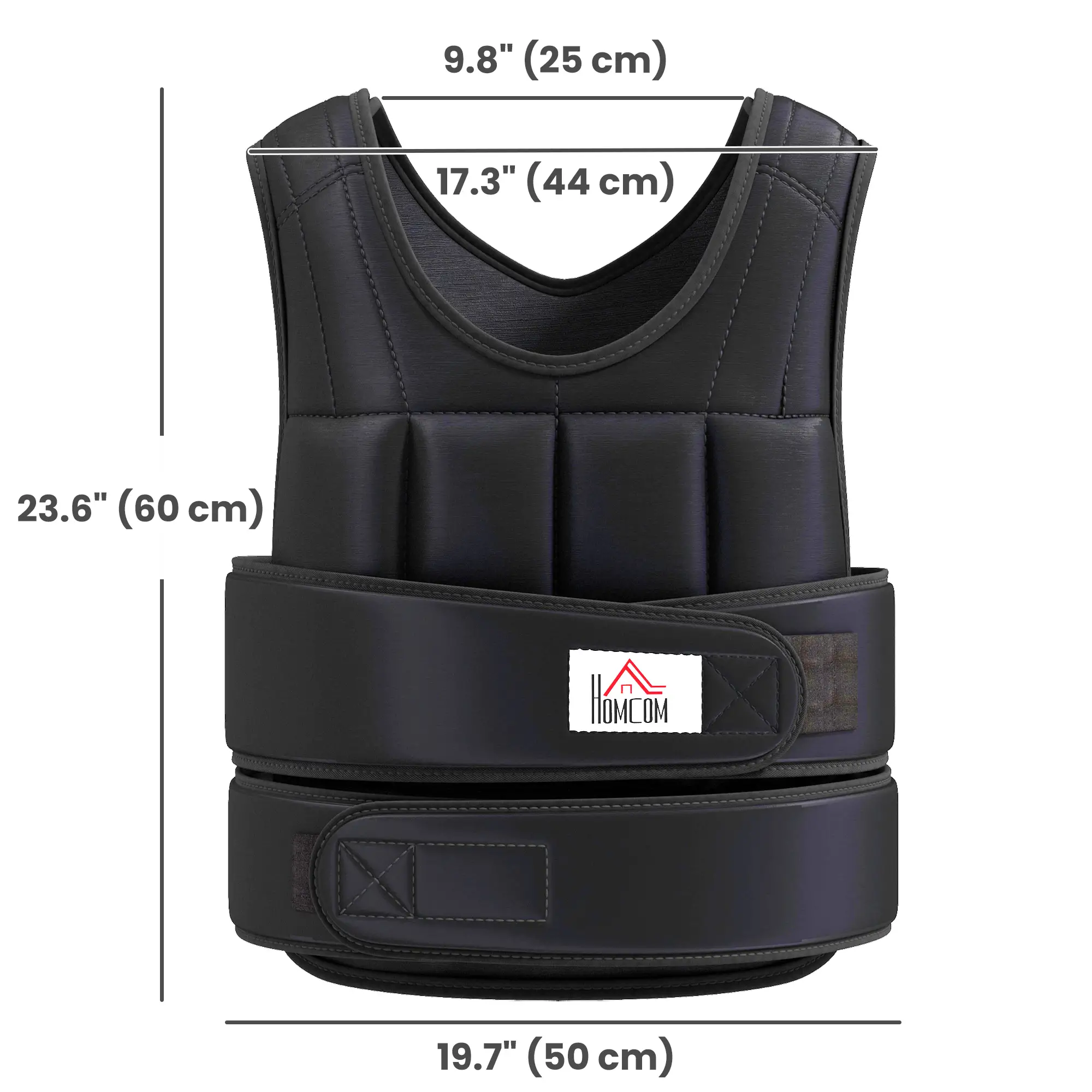 22lbs Weighted Vest, Adjustable Running Vest, 38 Weight Bags, Black - Image 3