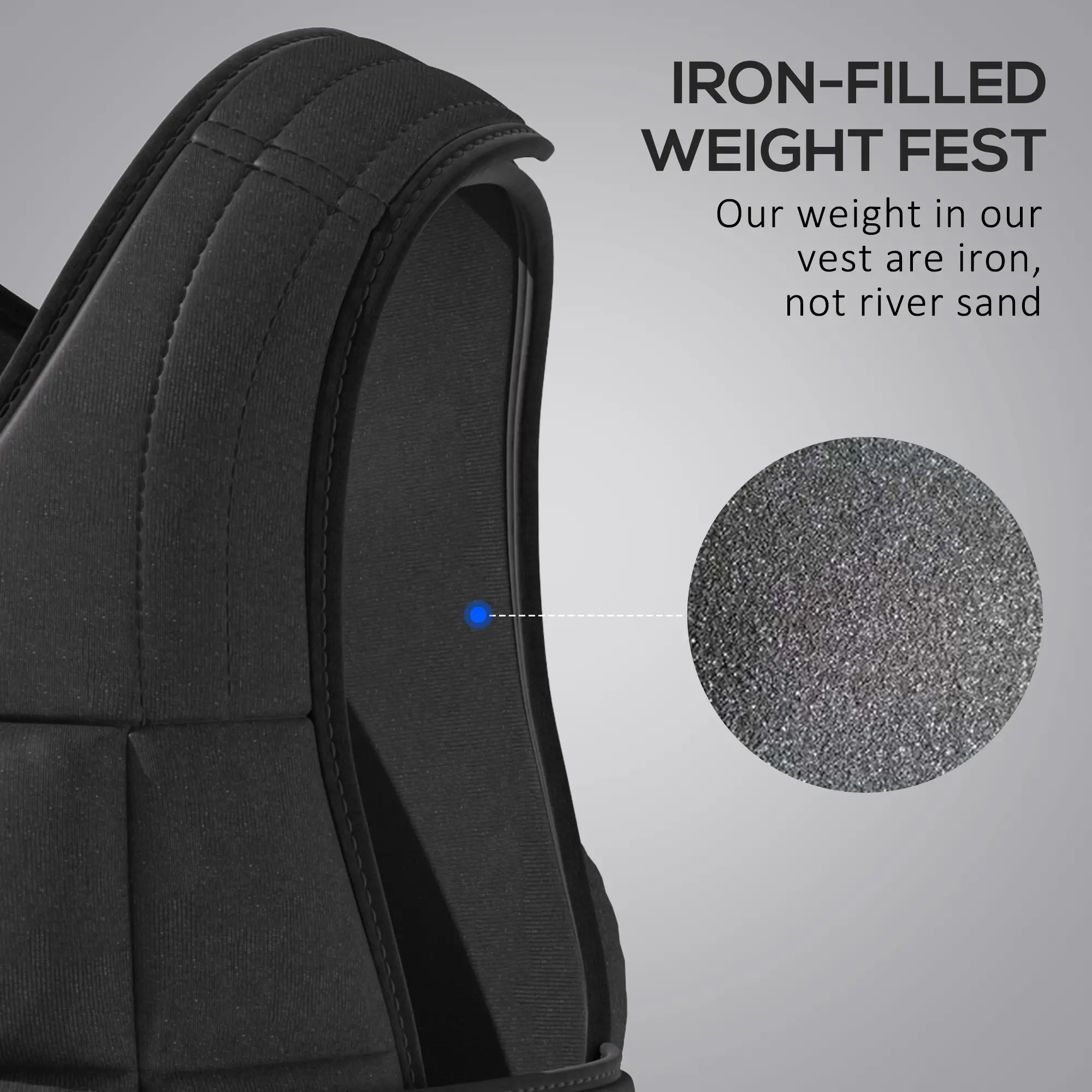 22lbs Weighted Vest, Adjustable Running Vest, 38 Weight Bags, Black - Image 5