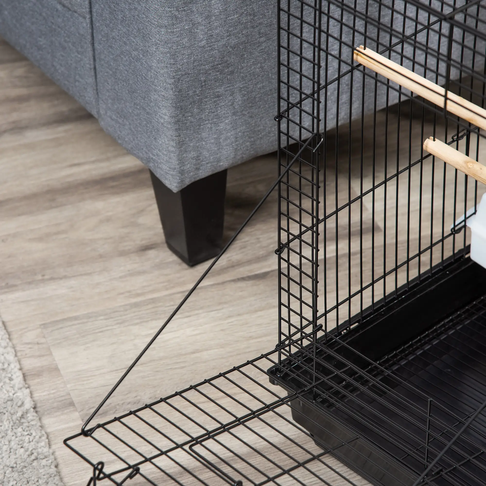 23 Bird Cage, Parrot House, Cockatiels Playpen, Black - Image 10