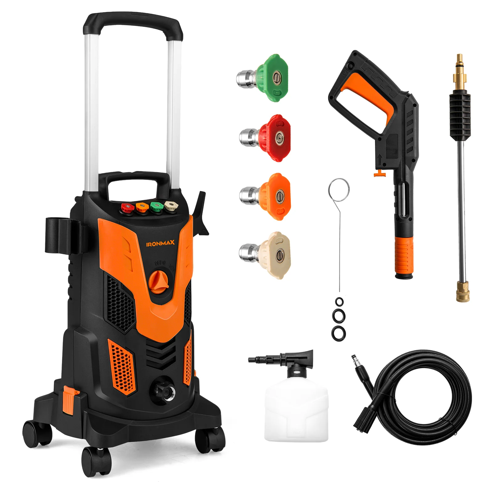 2300 PSI 1.8 GPM Electric High Pressure Power Washer, Orange - Image 2