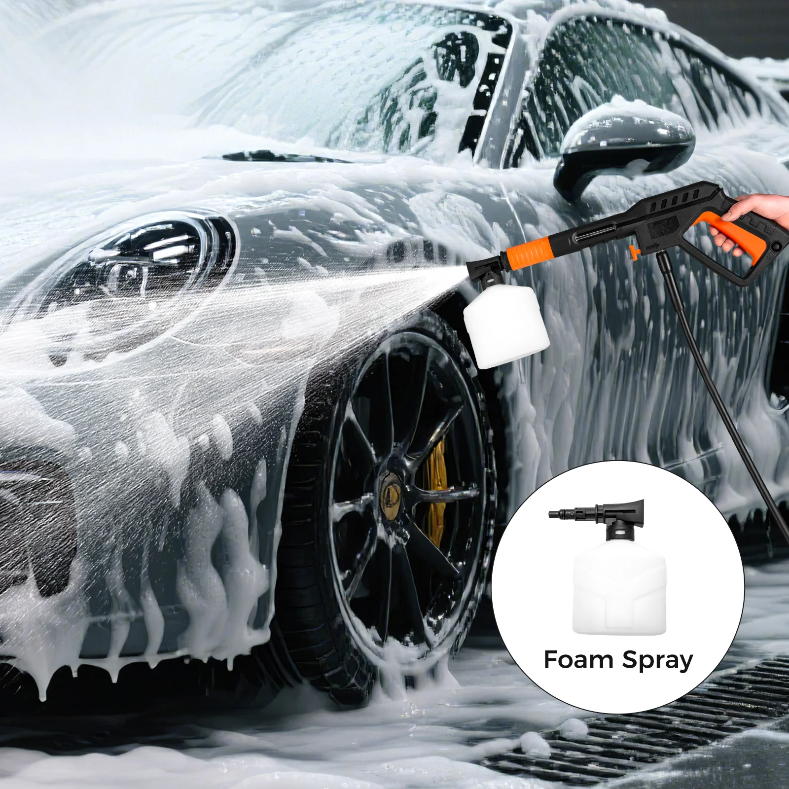 2300 PSI 1.8 GPM Electric High Pressure Power Washer, Orange - Image 4