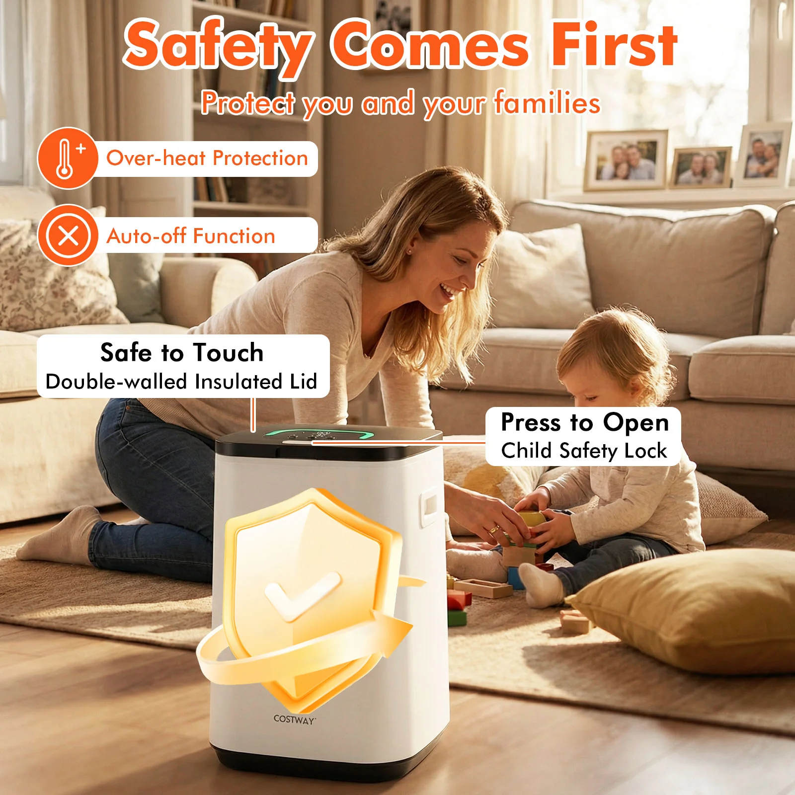 23L Large Hot Towel Heater with Rapid Heating and Adjustable Timer-WH, White - Image 10