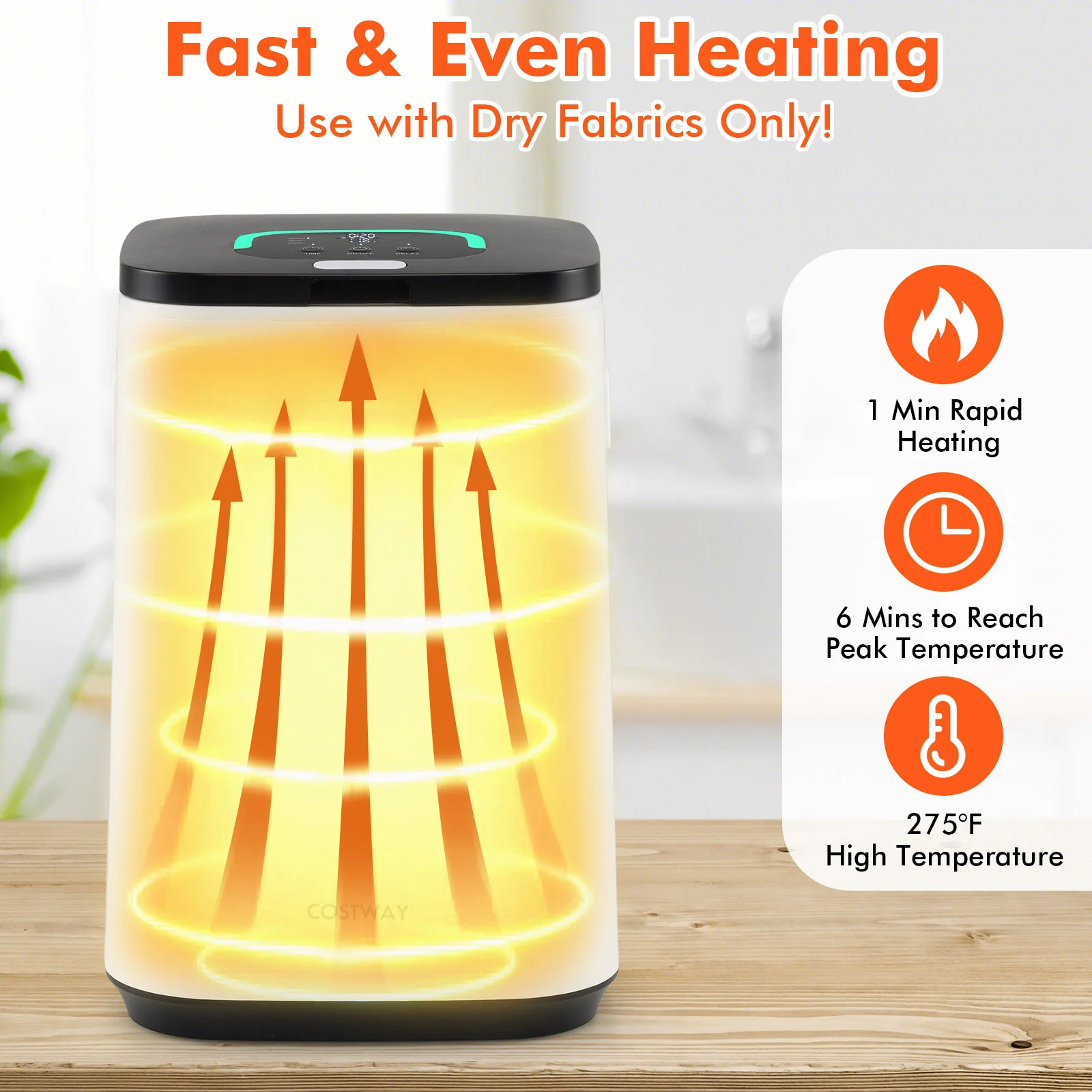 23L Large Hot Towel Heater with Rapid Heating and Adjustable Timer-WH, White - Image 5
