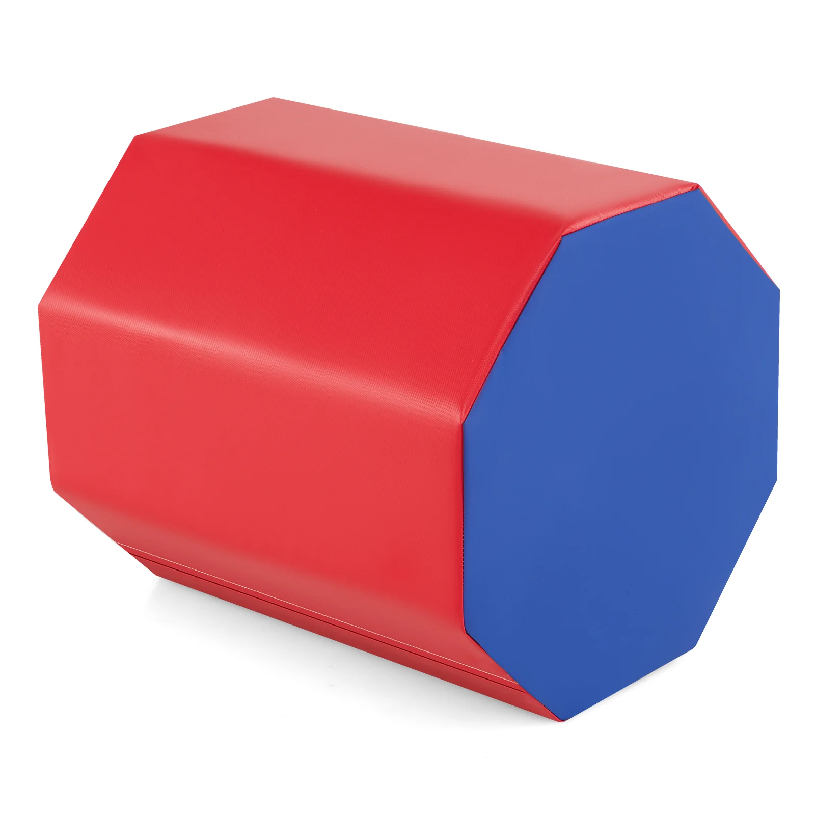 24.5 Inch Octagon Gymnastics Mat, Waterproof Zippered Cover, Red - Image 4