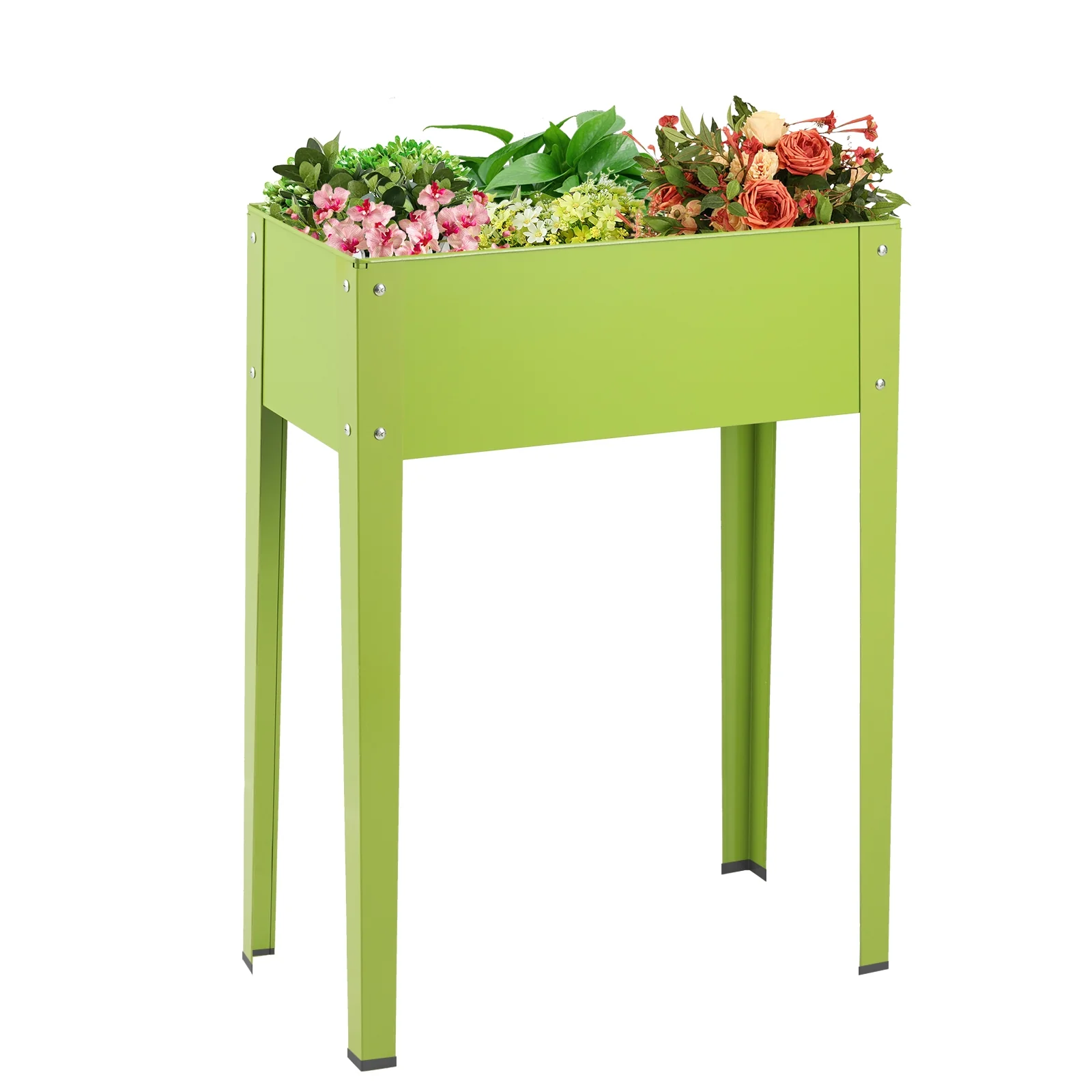 24.5 x 12.5 Inch Elevated Garden Plant Bed, Green - Image 4