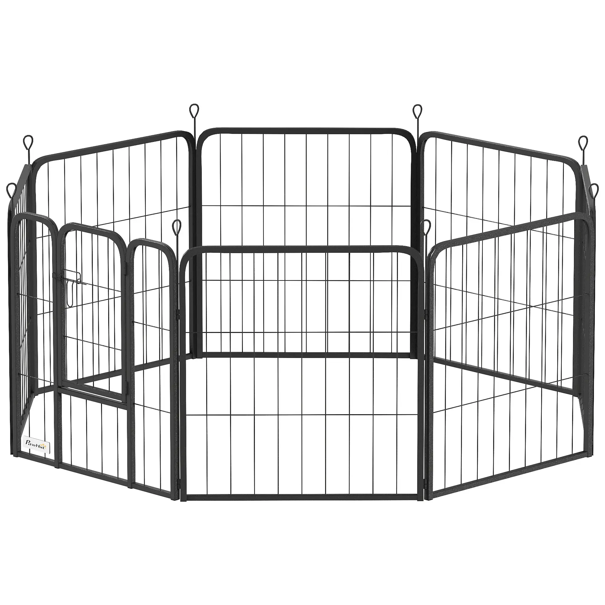 24" Dog Playpen, Portable Foldable 8 Panels, Indoor Outdoor