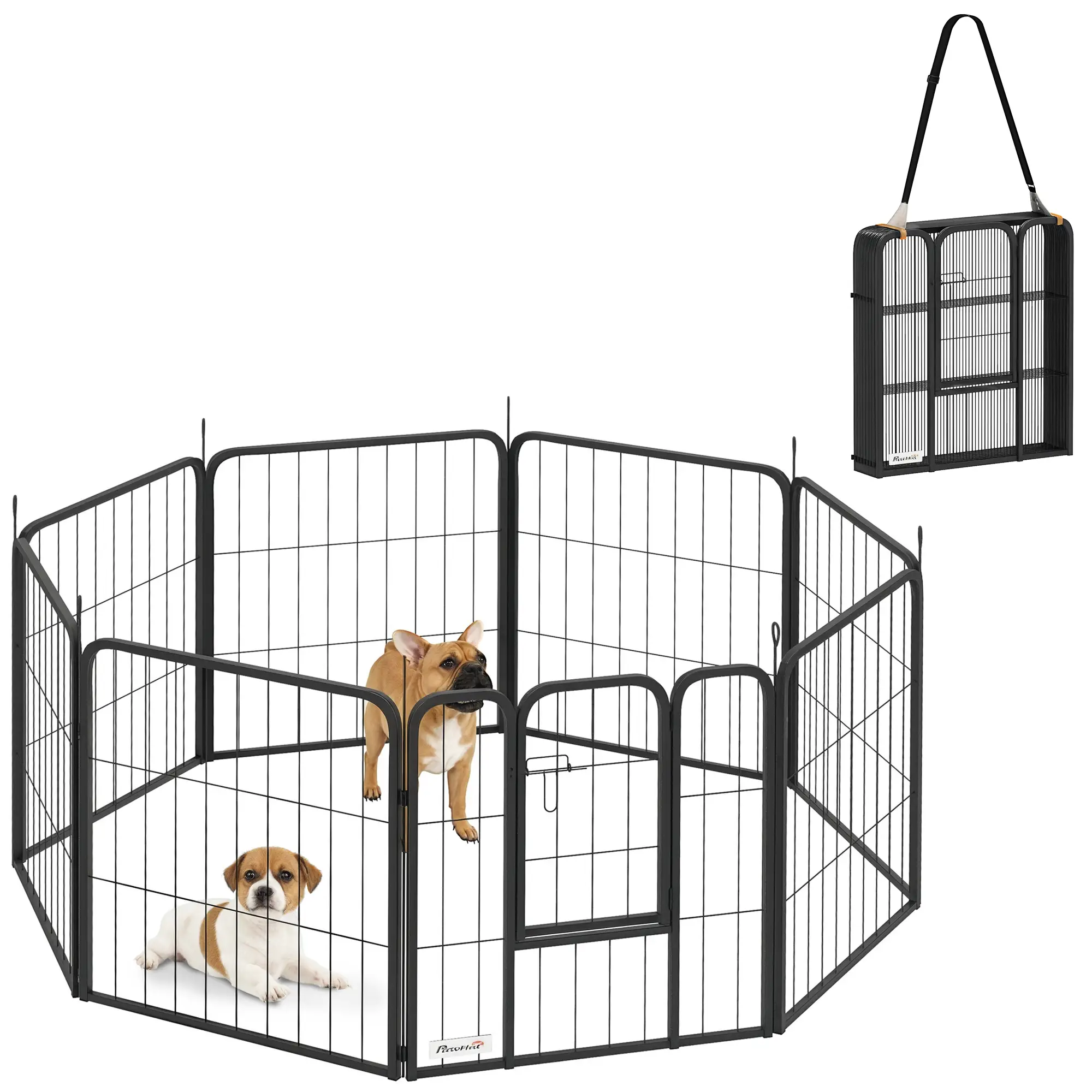 24" Dog Playpen, Portable Foldable 8 Panels, Indoor Outdoor - Image 11