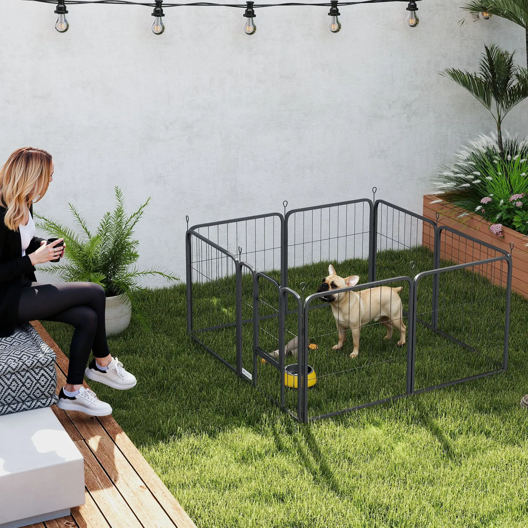 24" Dog Playpen, Portable Foldable 8 Panels, Indoor Outdoor - Image 9