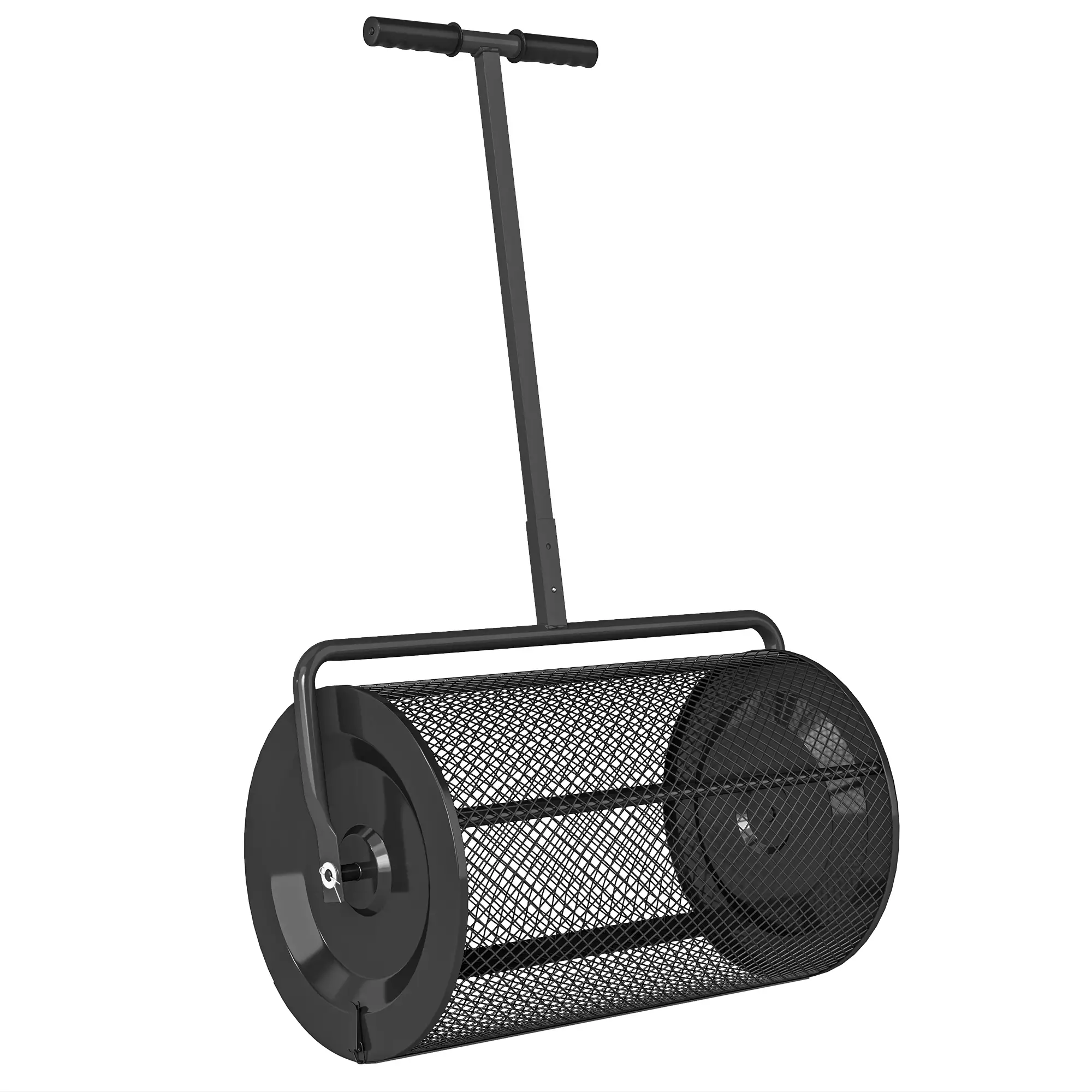 24 Inch Compost Spreader, Adjustable Handle 24.4/26.4 Inch, Black - Image 11
