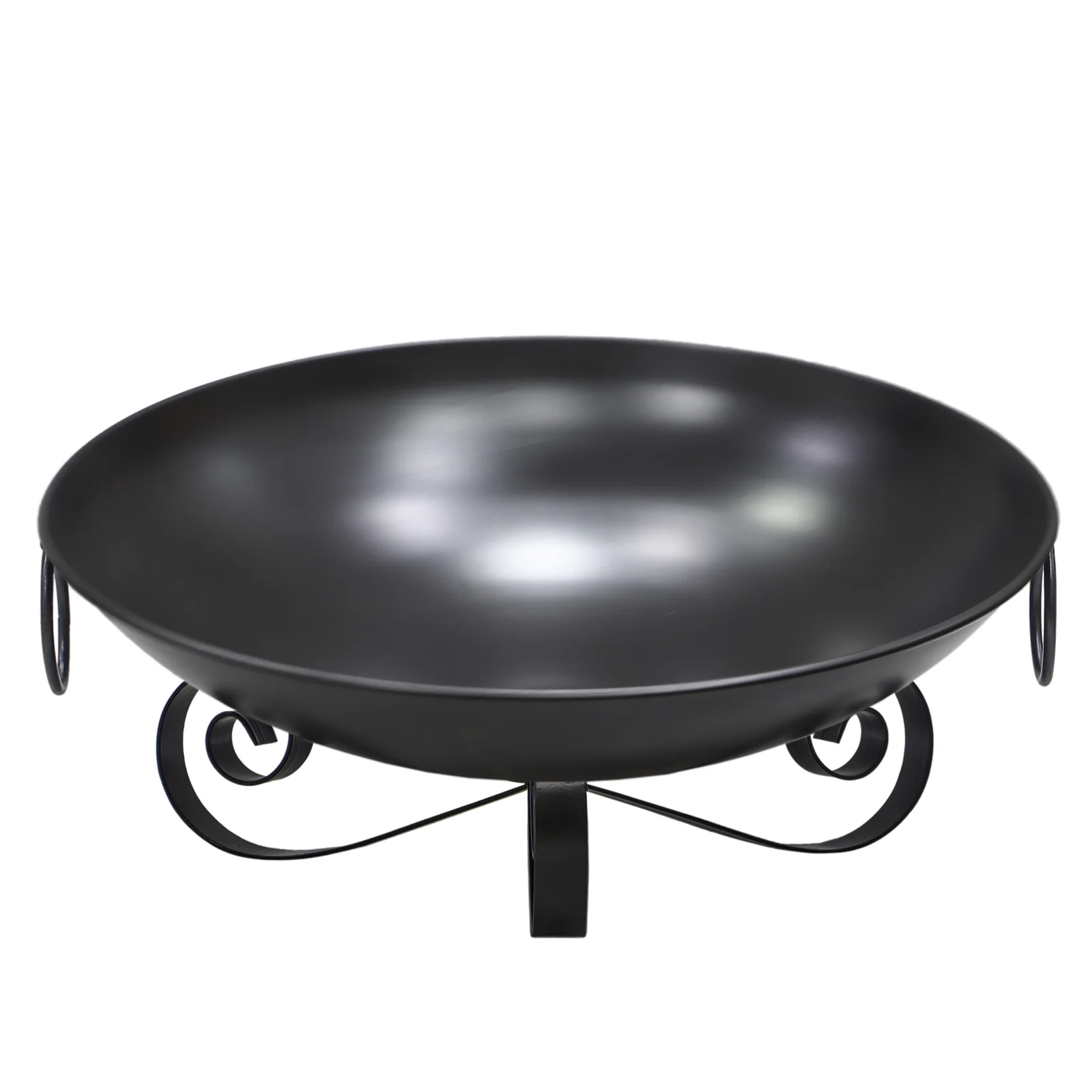 24 Inch Heavy-Duty Metal Fire Pit Bowl Outdoor Wood-Burning Firepit with Handles - Image 5