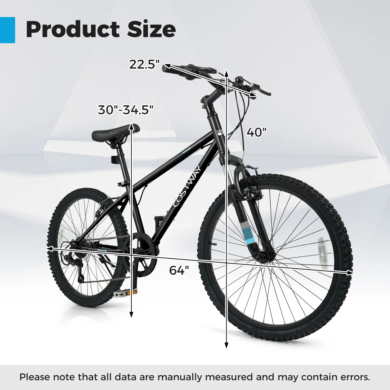 24 Inch Kids Mountain Bike, For Ages 8+ Years, Black - Image 5