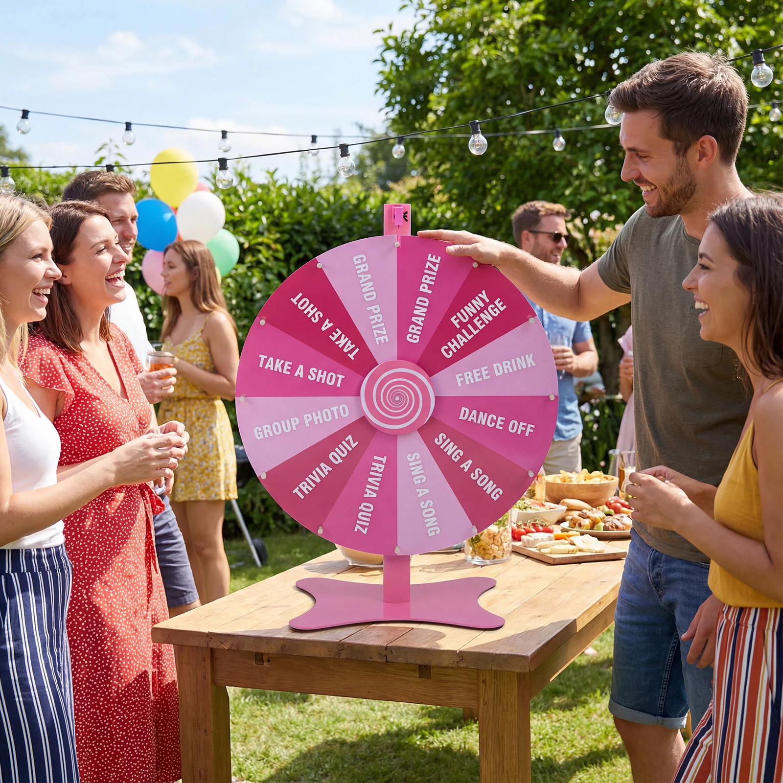 24 Inch Prize Wheel With Blackboard Marker, Eraser - Image 5