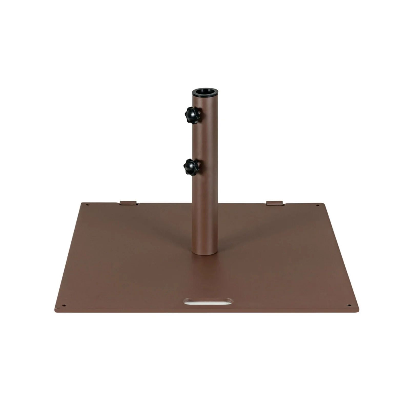 24 Inch Square Patio Umbrella Base, 50 LBS Weighted, Brown - Image 4