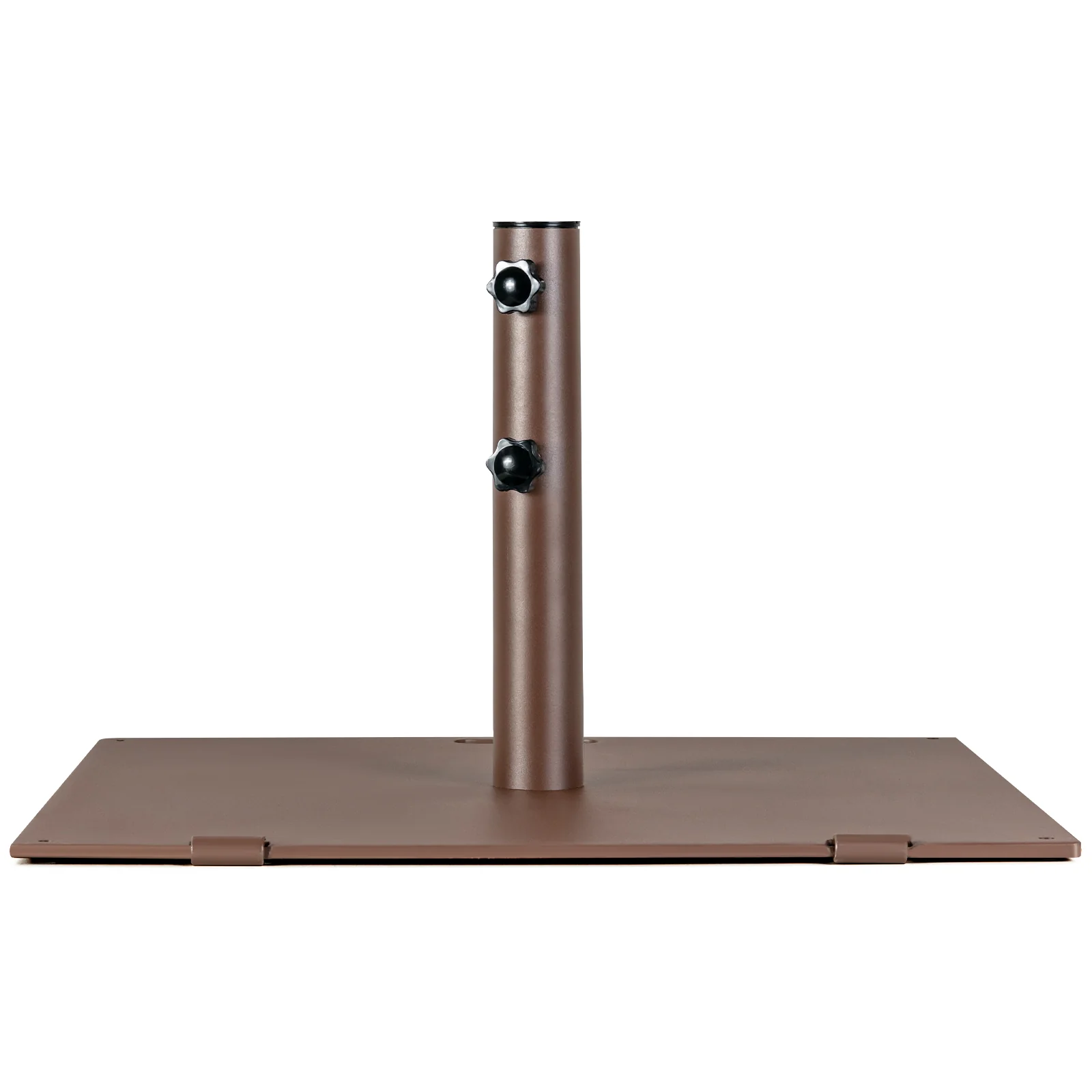 24 Inch Square Patio Umbrella Base, 50 LBS Weighted, Brown - Image 7