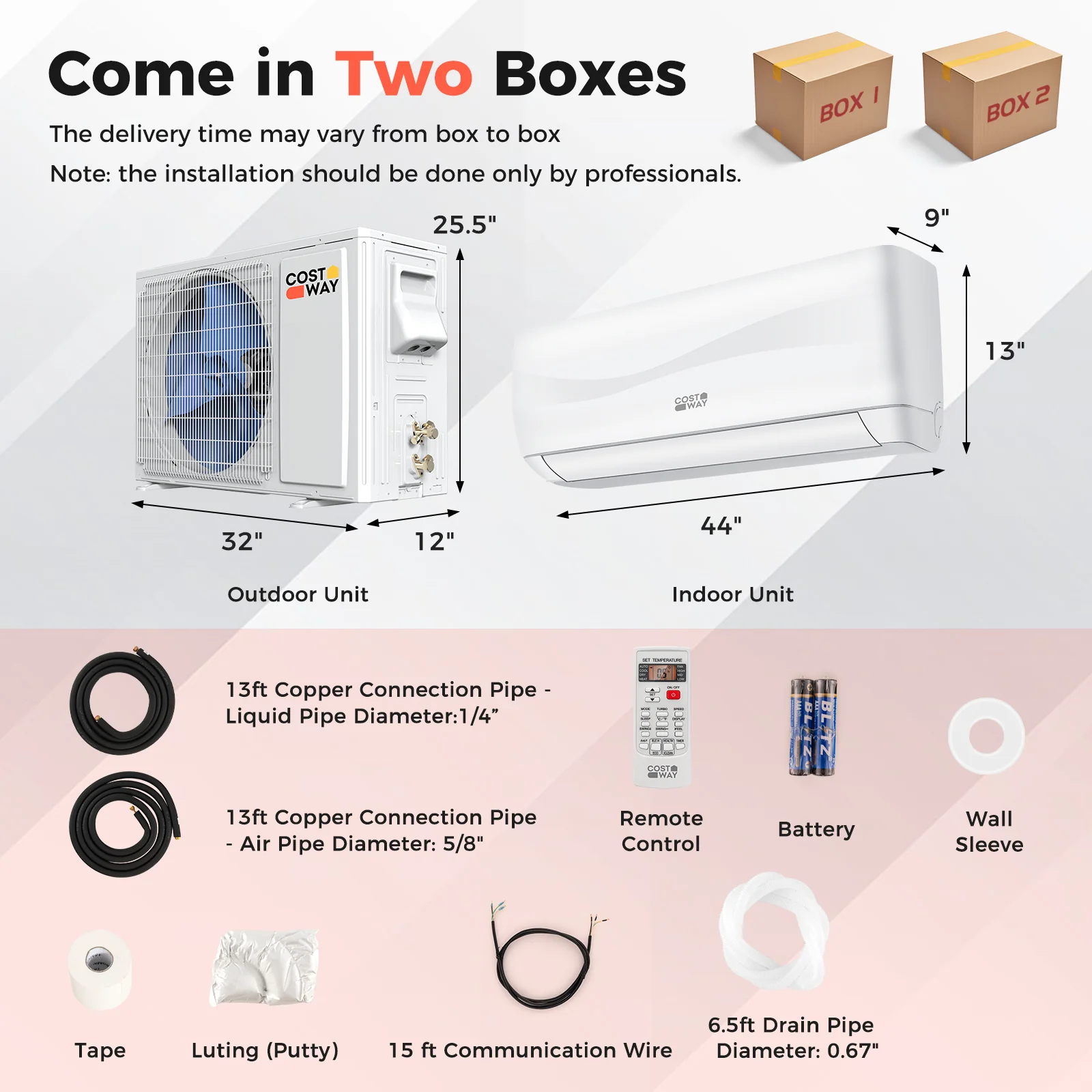 24000 BTU Ductless Mini Split Air Conditioner And Heater, 18.5 SEER2, White - Image 5